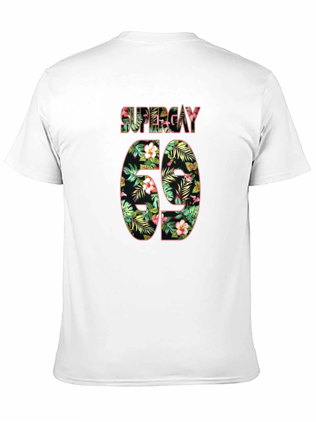 Supergay Floral Print Black T-Shirt