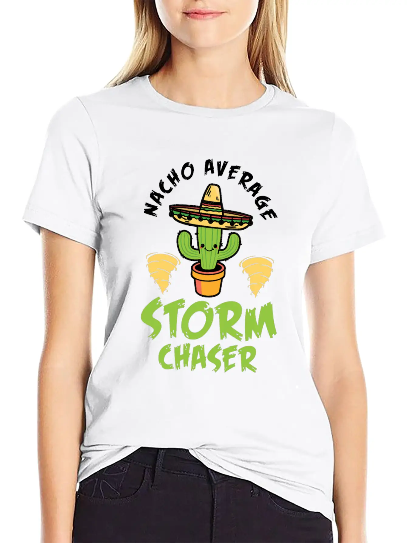Nacho Average Storm Chaser Tornado Twister Weather Unisex Casual T-Shirt – Clean Design For Daily Comfort