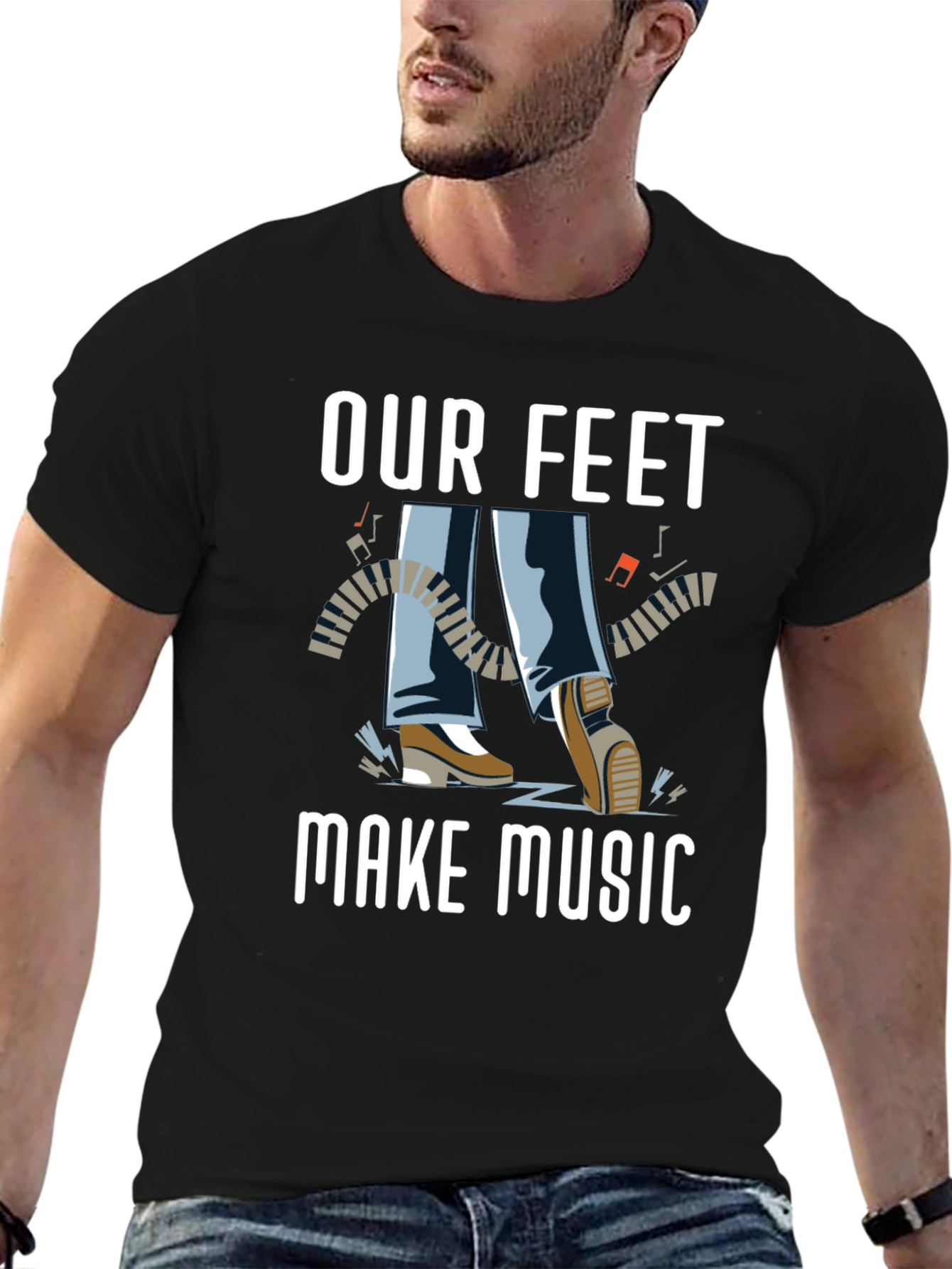 Our Feet Make Music Graphic T-Shirt