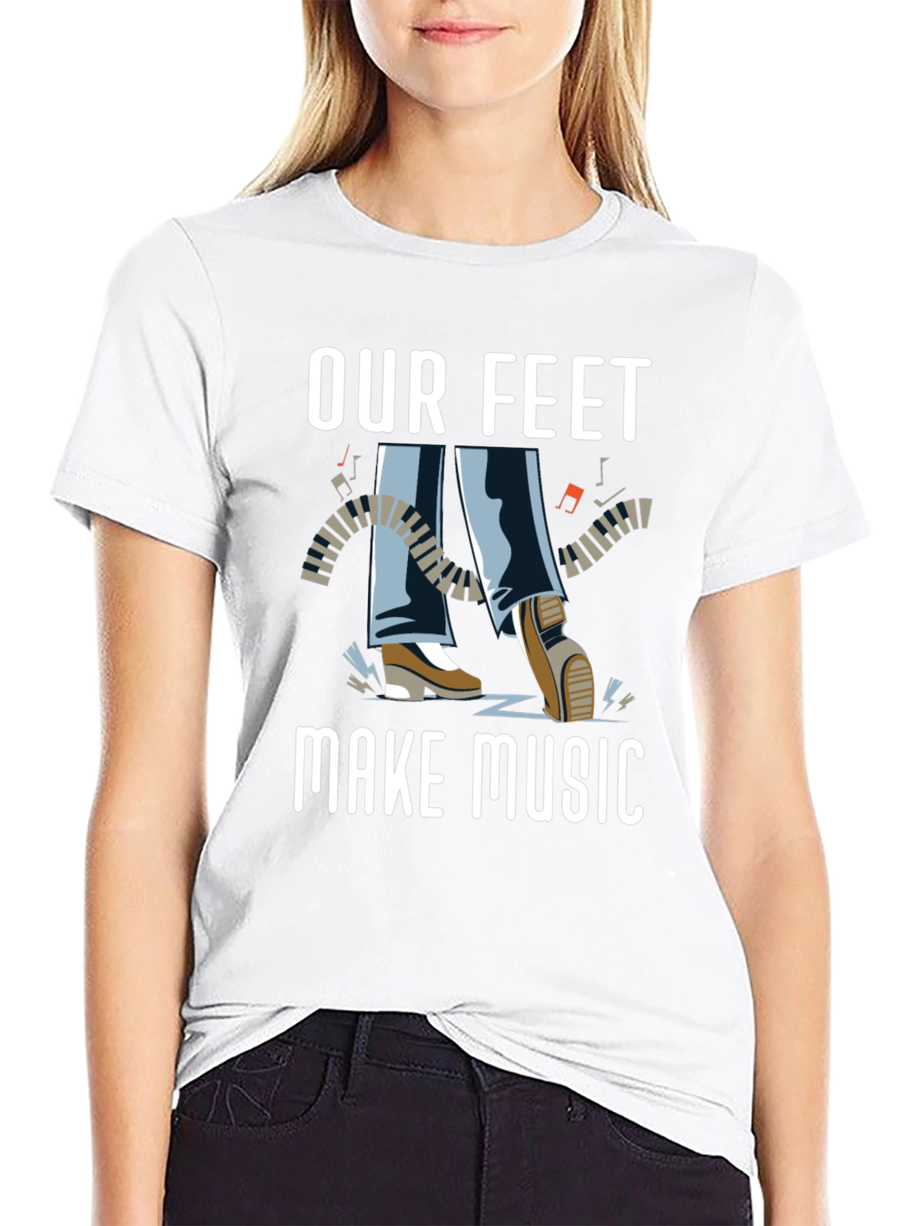 Our Feet Make Music Graphic T-Shirt