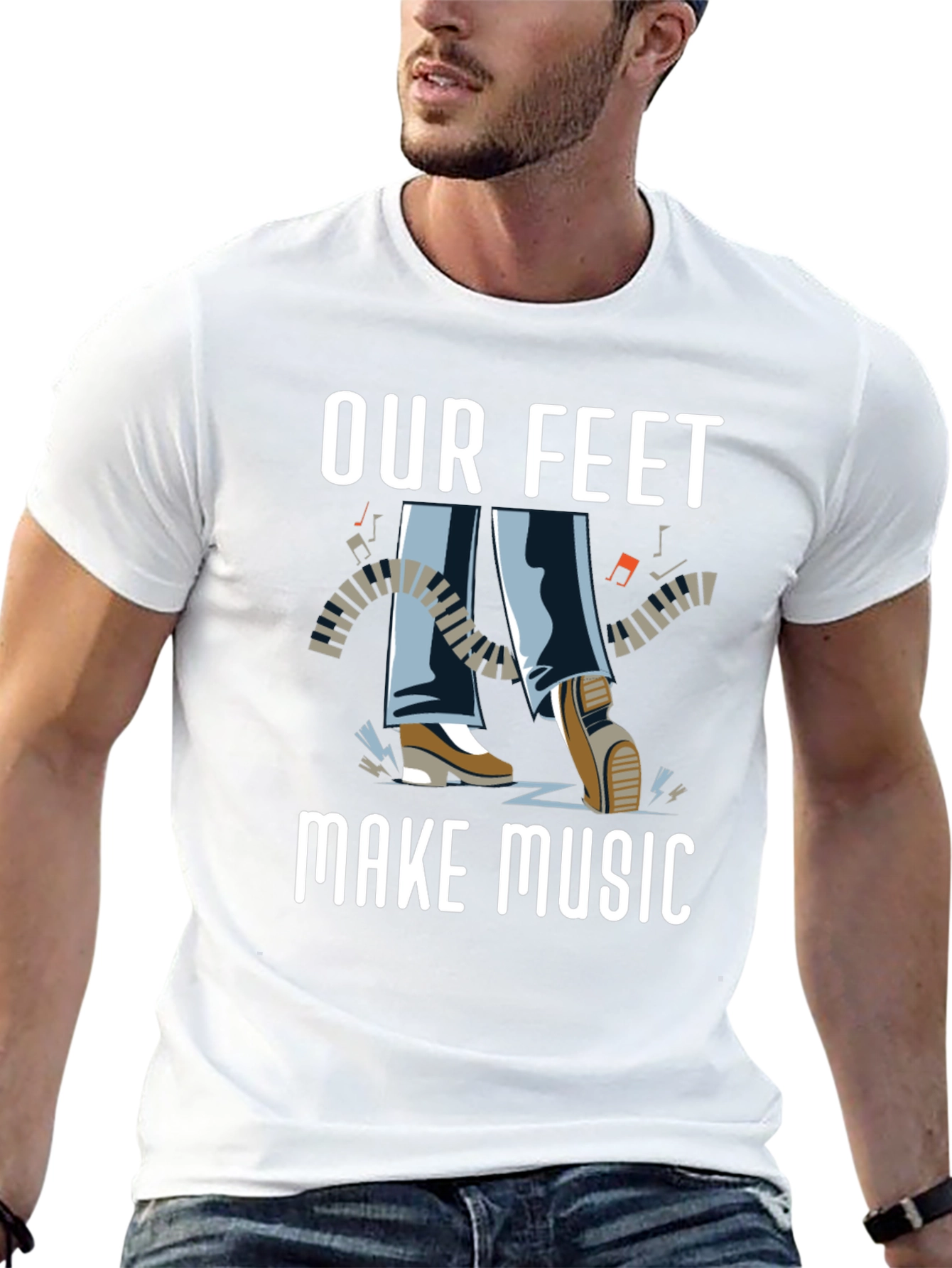 Our Feet Make Music Graphic T-Shirt