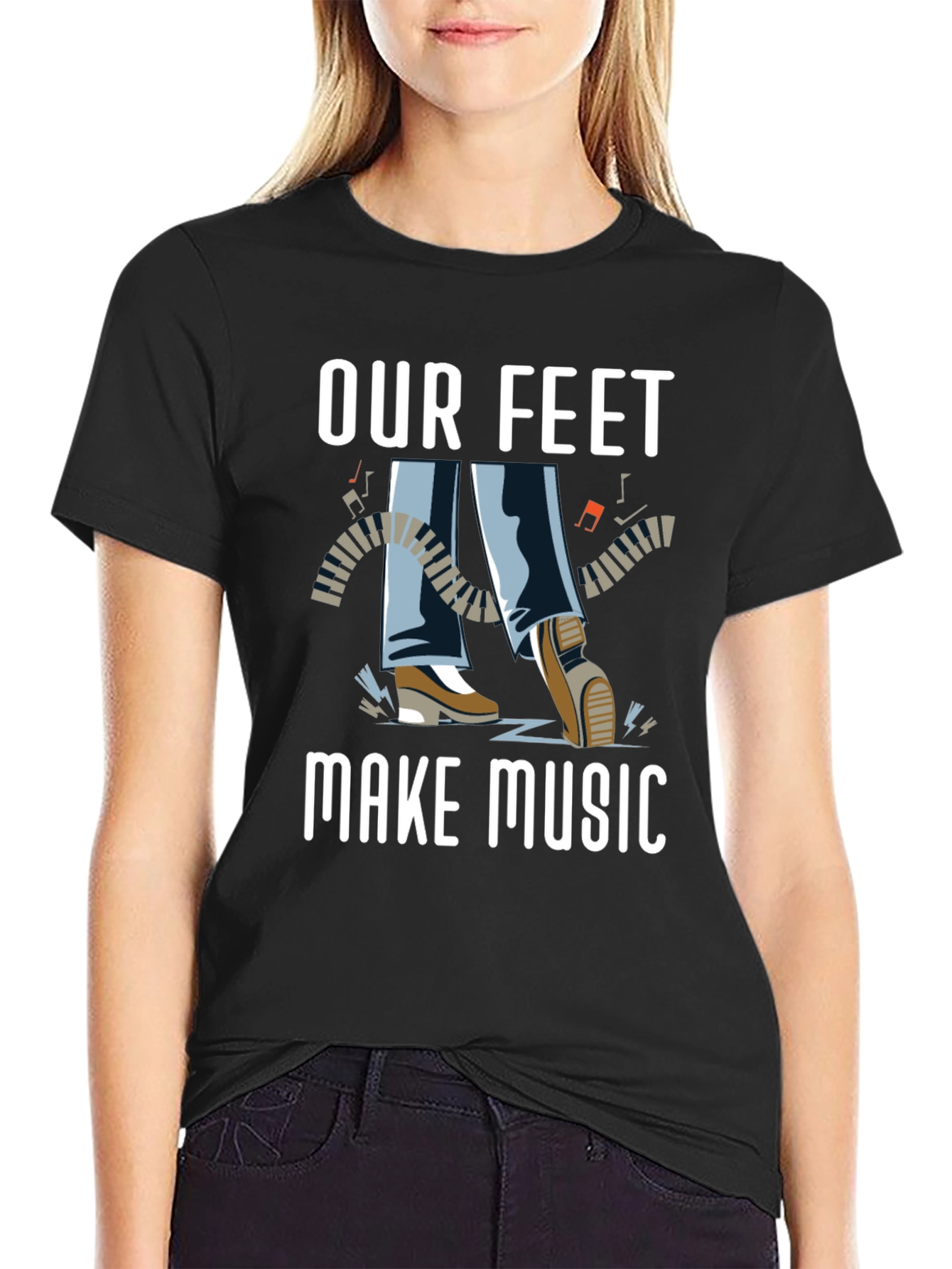 Our Feet Make Music Graphic T-Shirt
