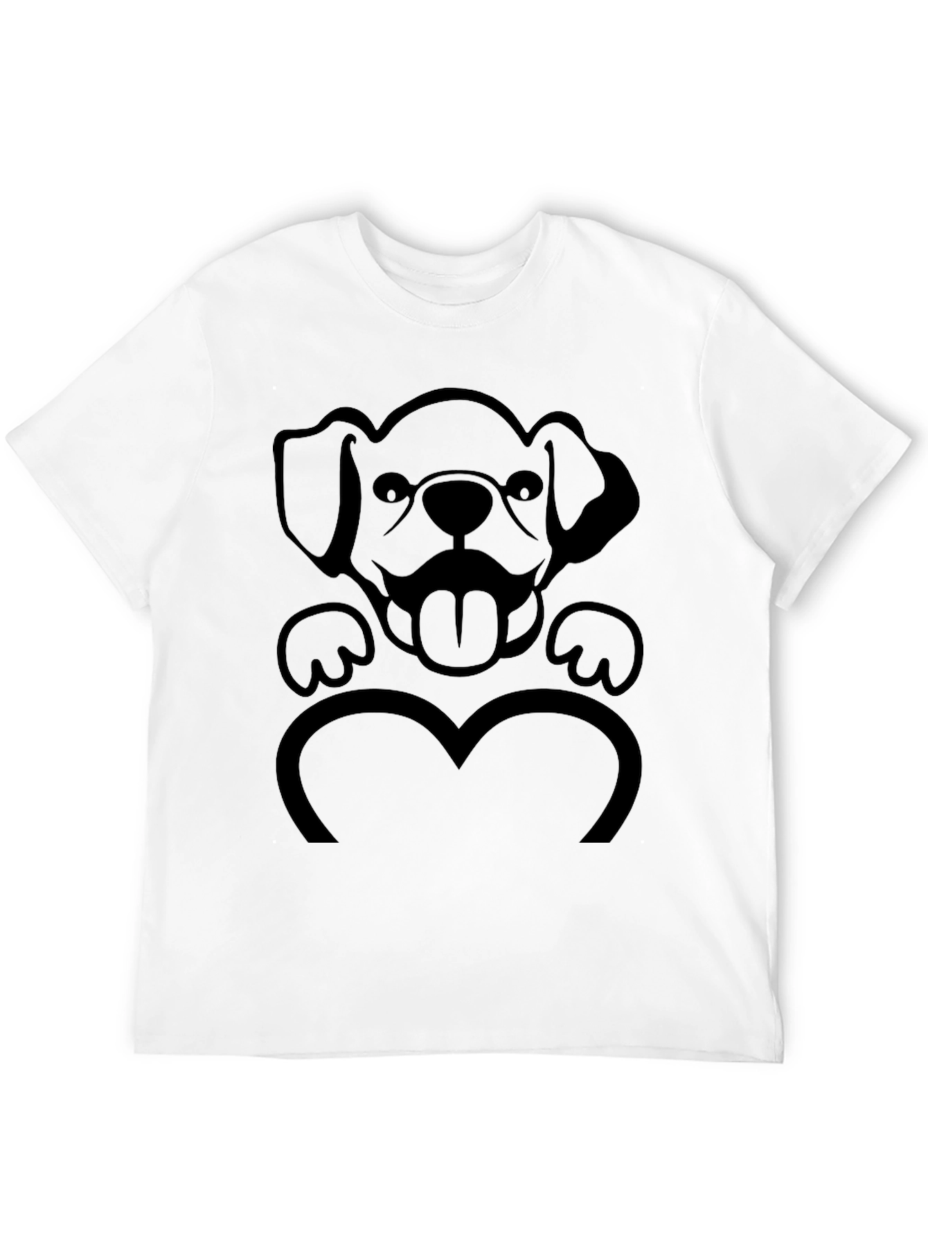 Dog Lover Graphic Tee - Heart Paw Print