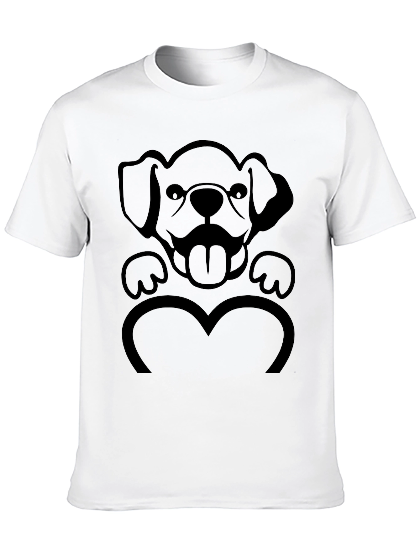 Dog Lover Graphic Tee - Heart Paw Print