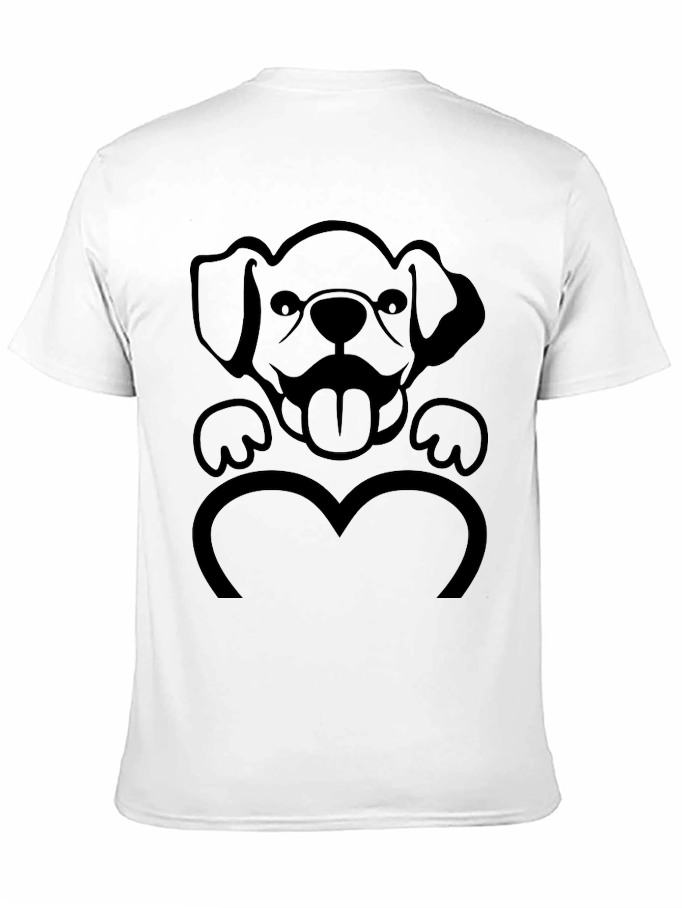 Dog Lover Graphic Tee - Heart Paw Print