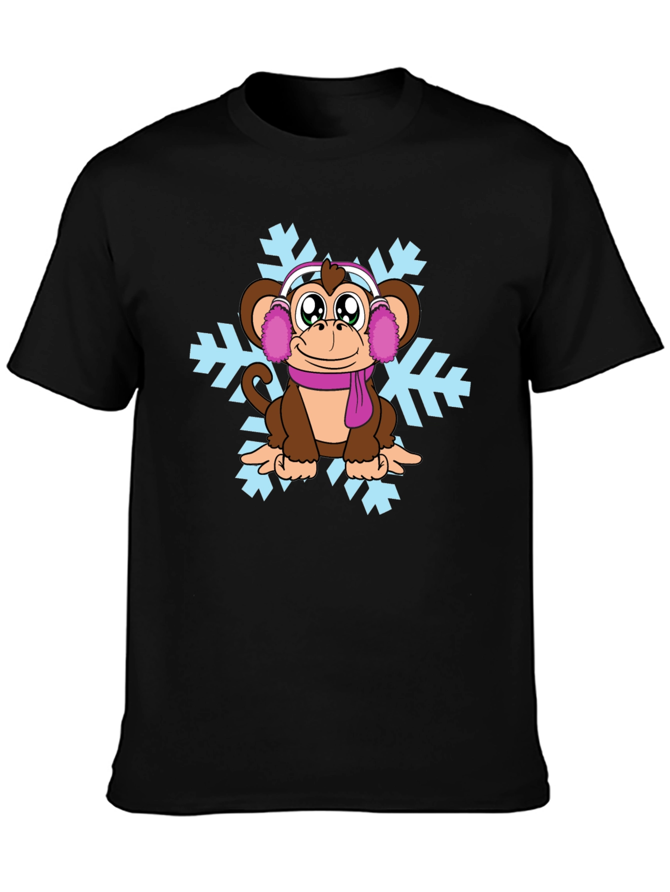 Winter Monkey Graphic T-Shirt