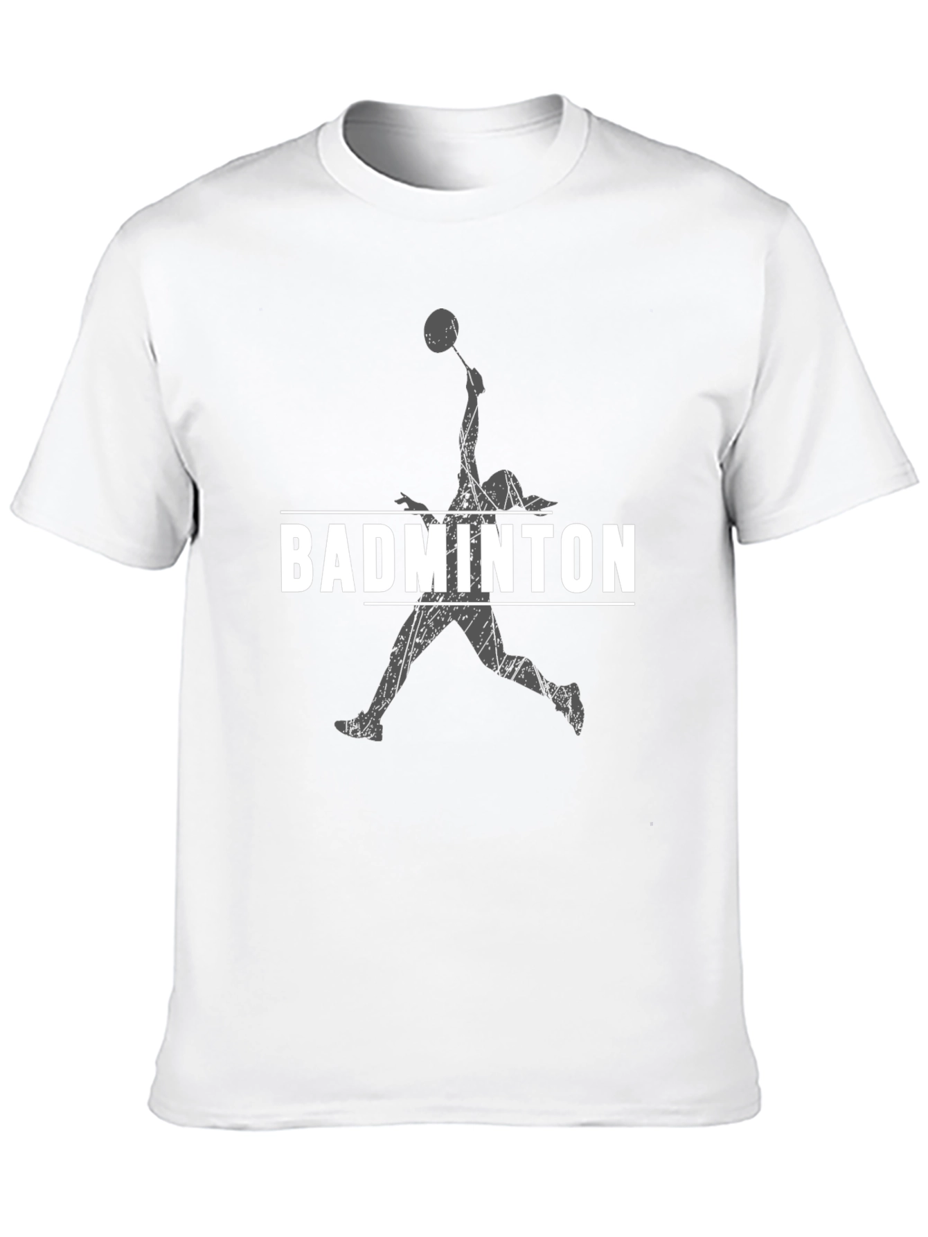 Badminton Player Graphic Tee - Sporty Black T-Shirt