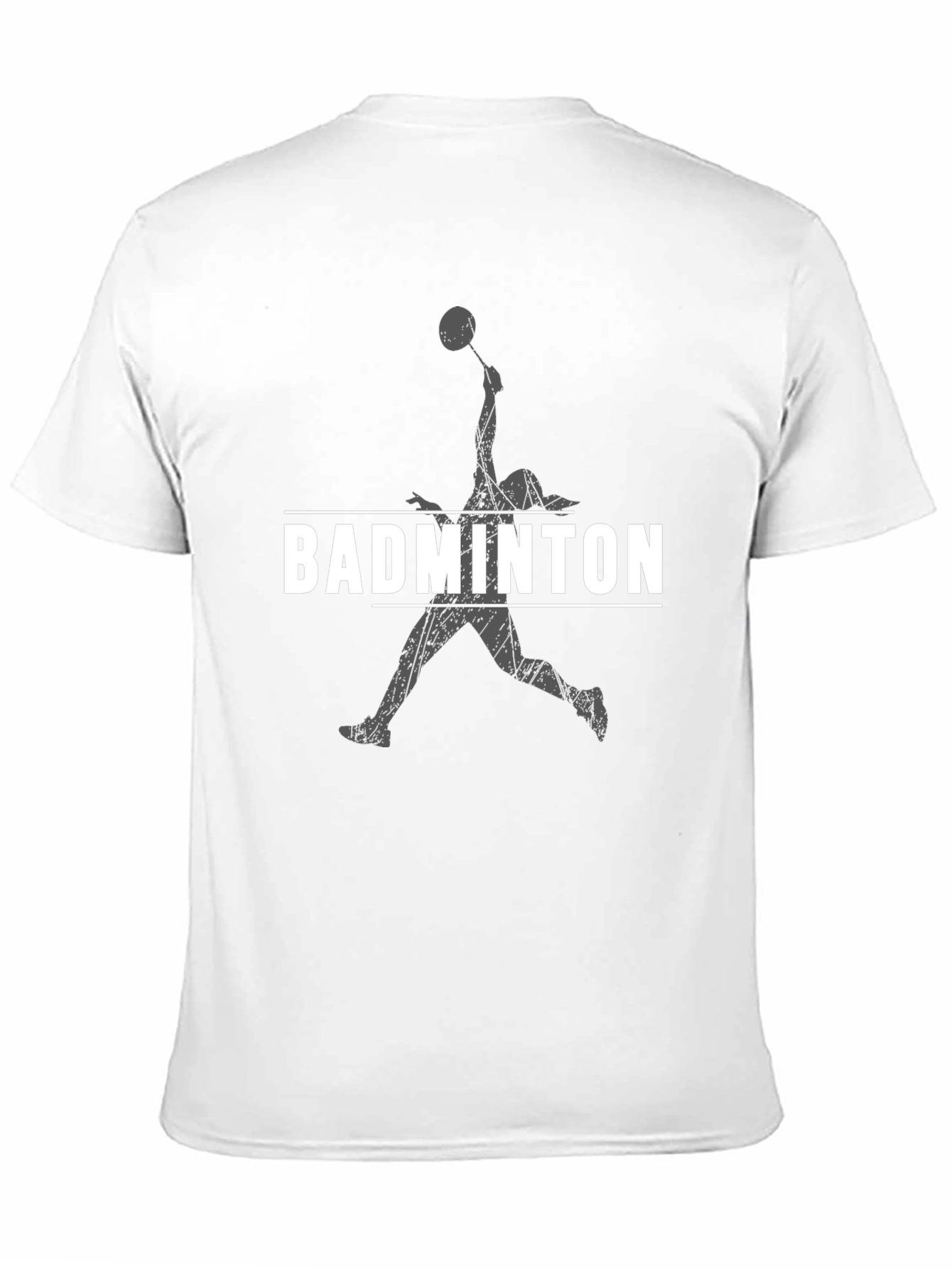 Badminton Player Graphic Tee - Sporty Black T-Shirt