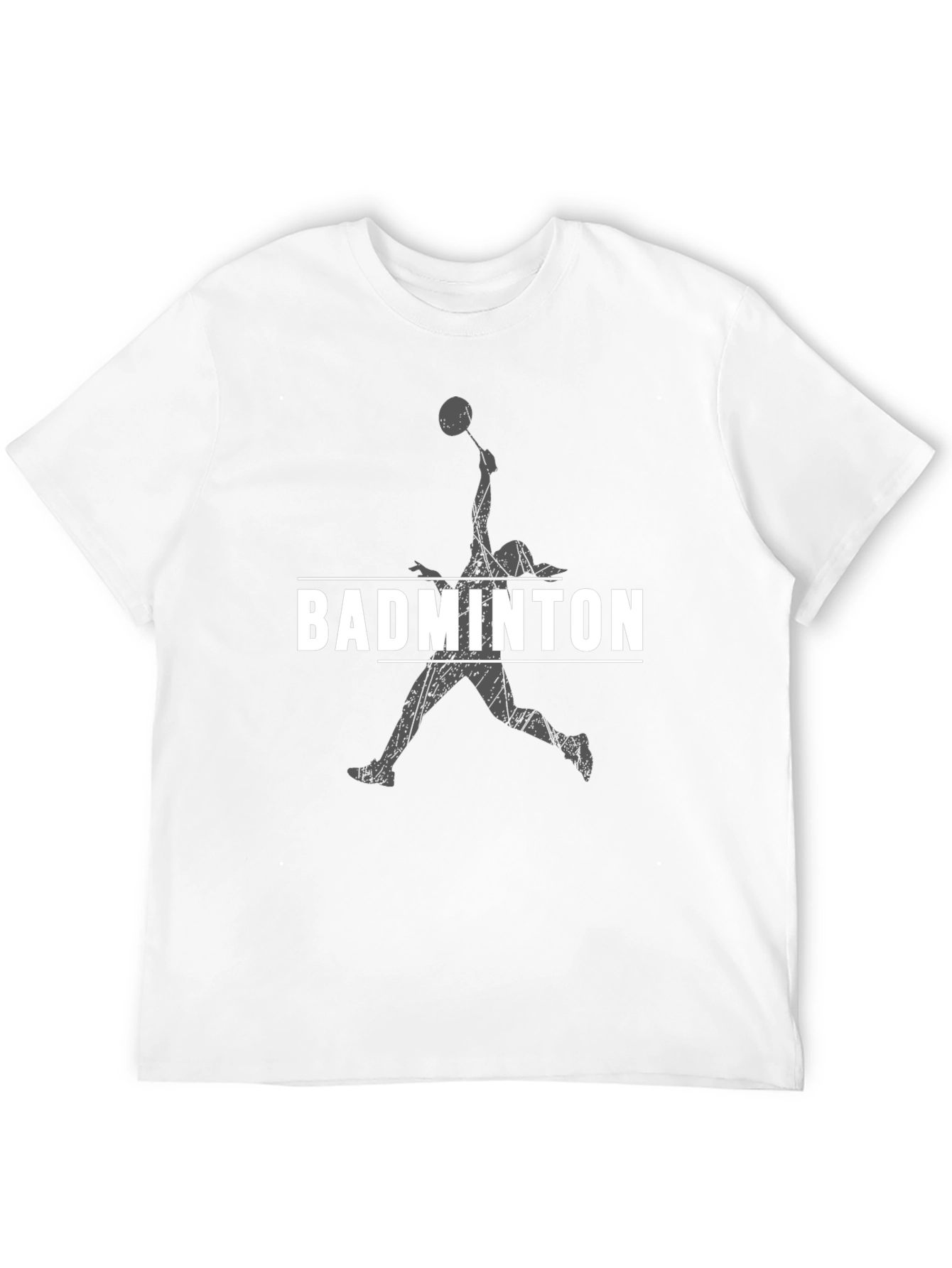 Badminton Player Graphic Tee - Sporty Black T-Shirt