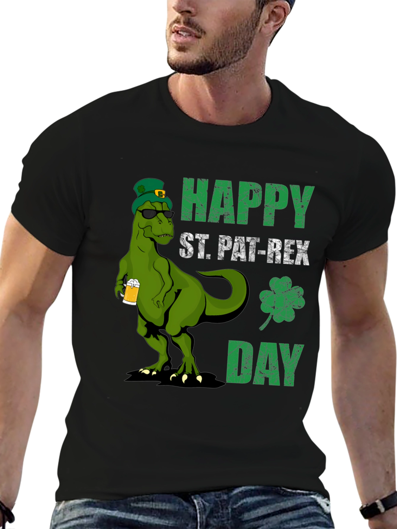 St. Pat-Rex Day T-Shirt - Funny Dinosaur Tee