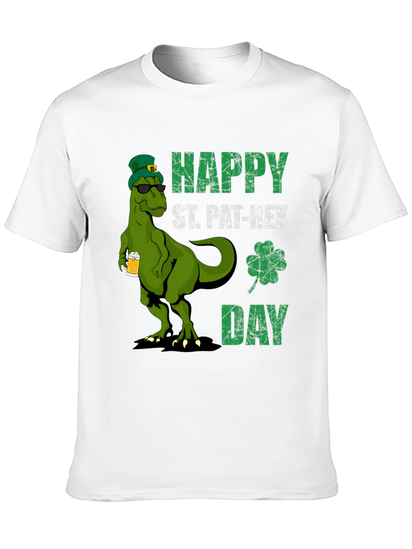 St. Pat-Rex Day T-Shirt - Funny Dinosaur Tee