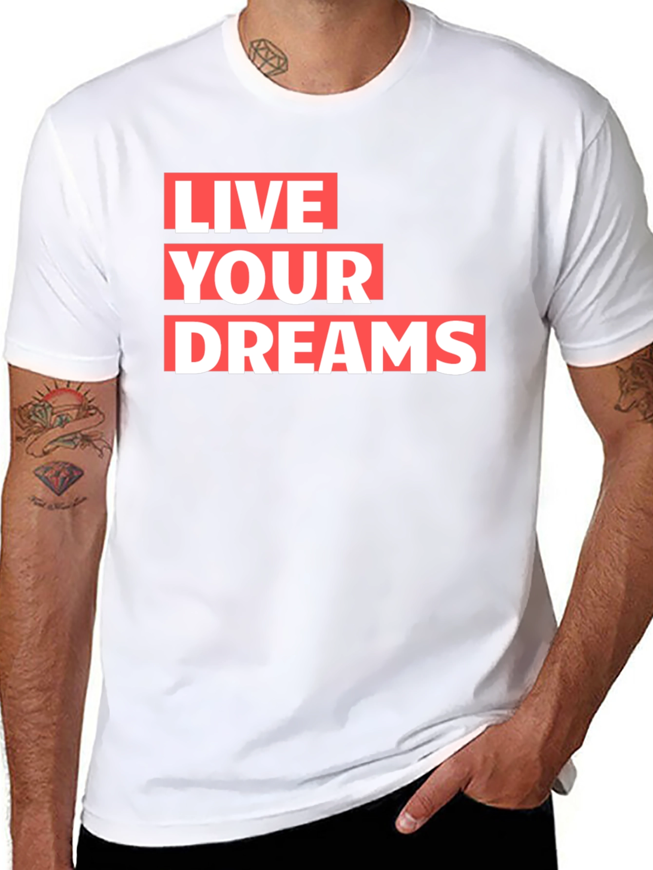 Live Your Dreams Graphic T-Shirt - Black