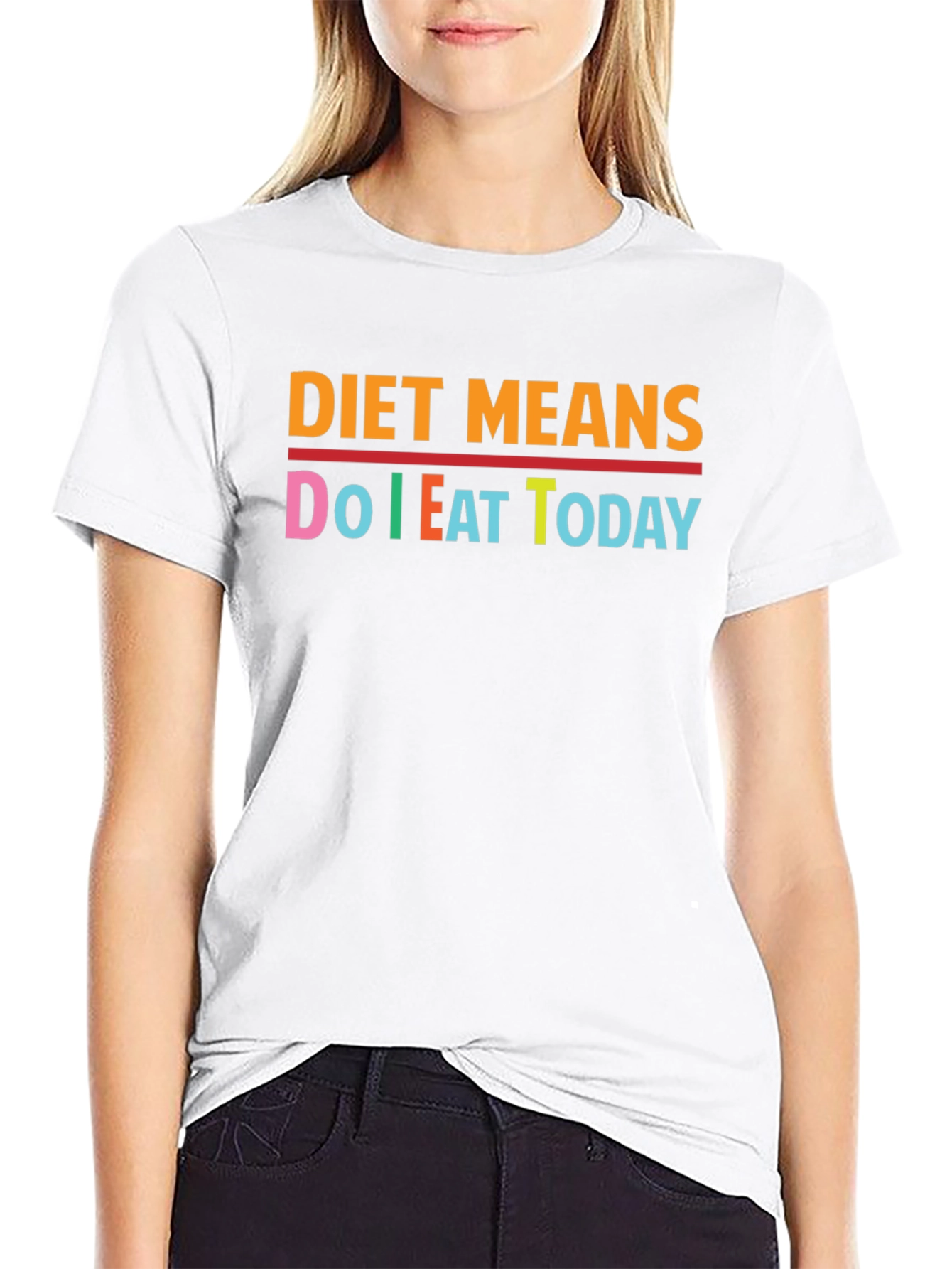 Diet Means Do I Eat Today Black T-Shirt