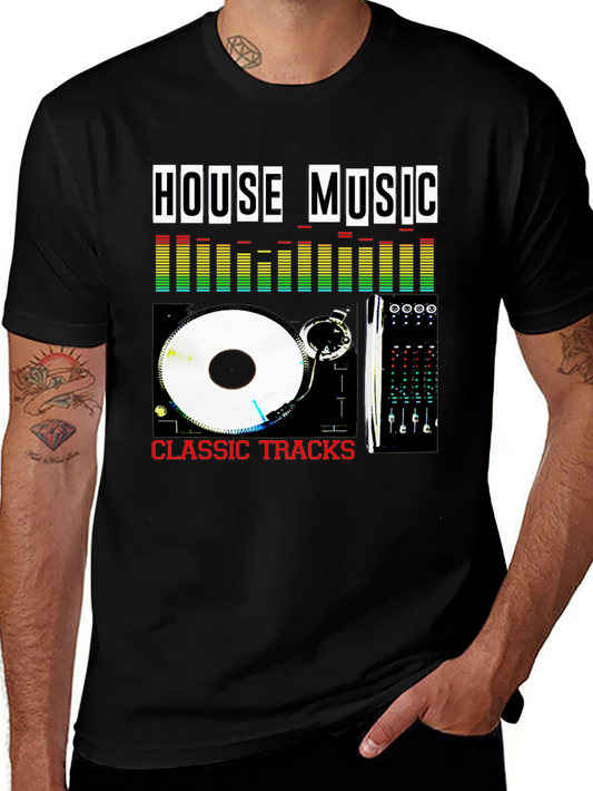 House Music Classic Tracks Black T-Shirt