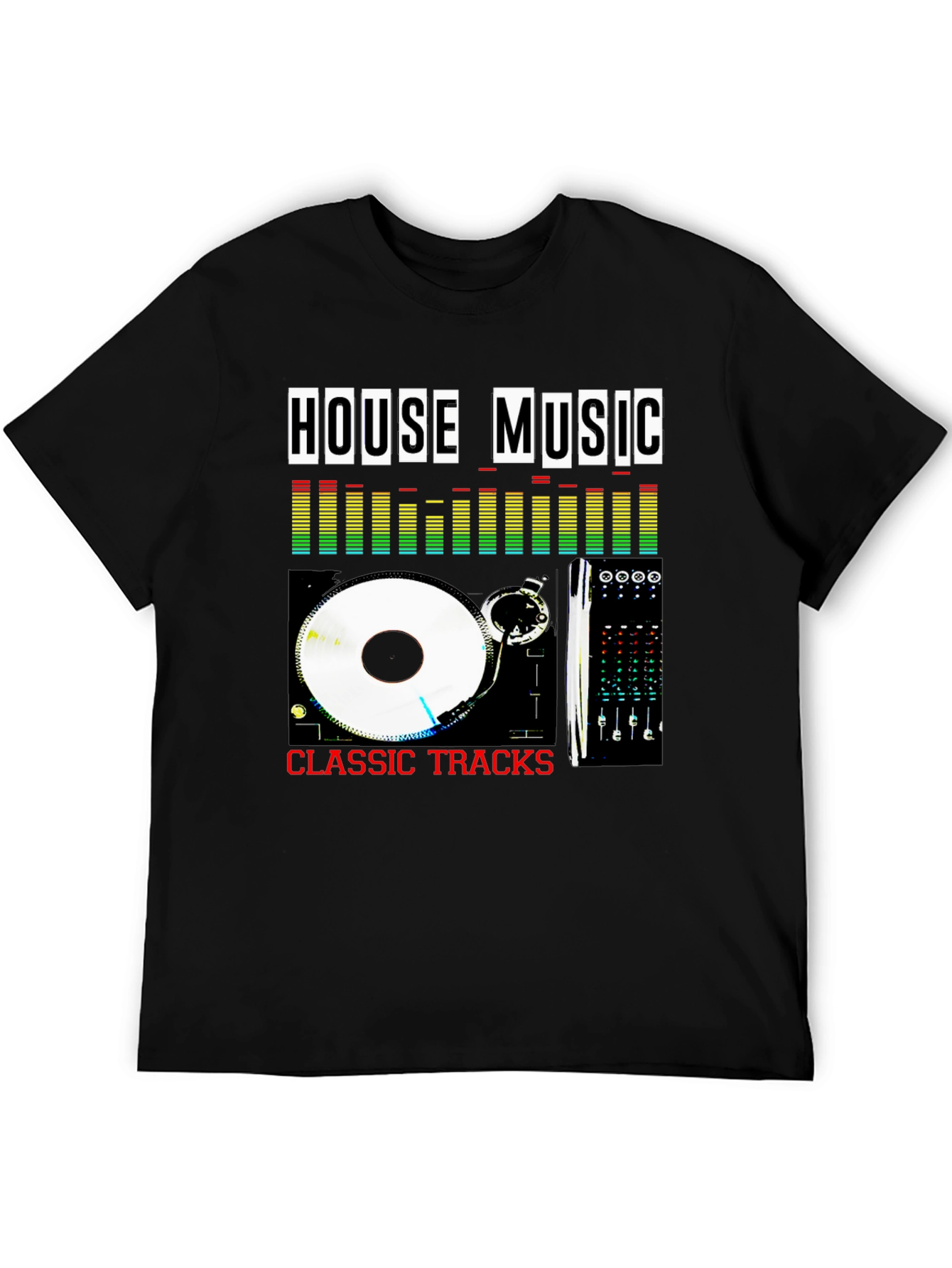 House Music Classic Tracks Black T-Shirt