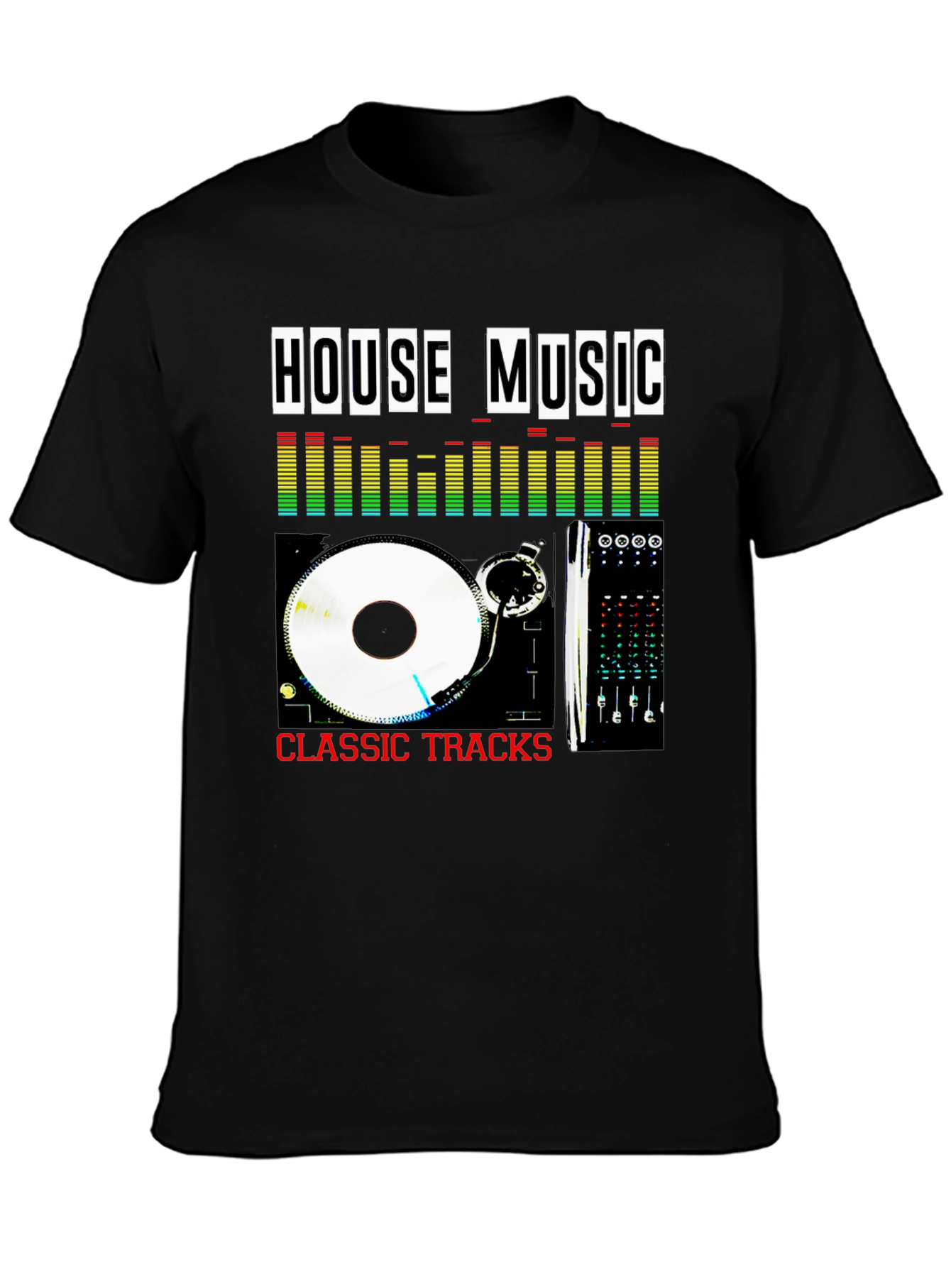 House Music Classic Tracks Black T-Shirt