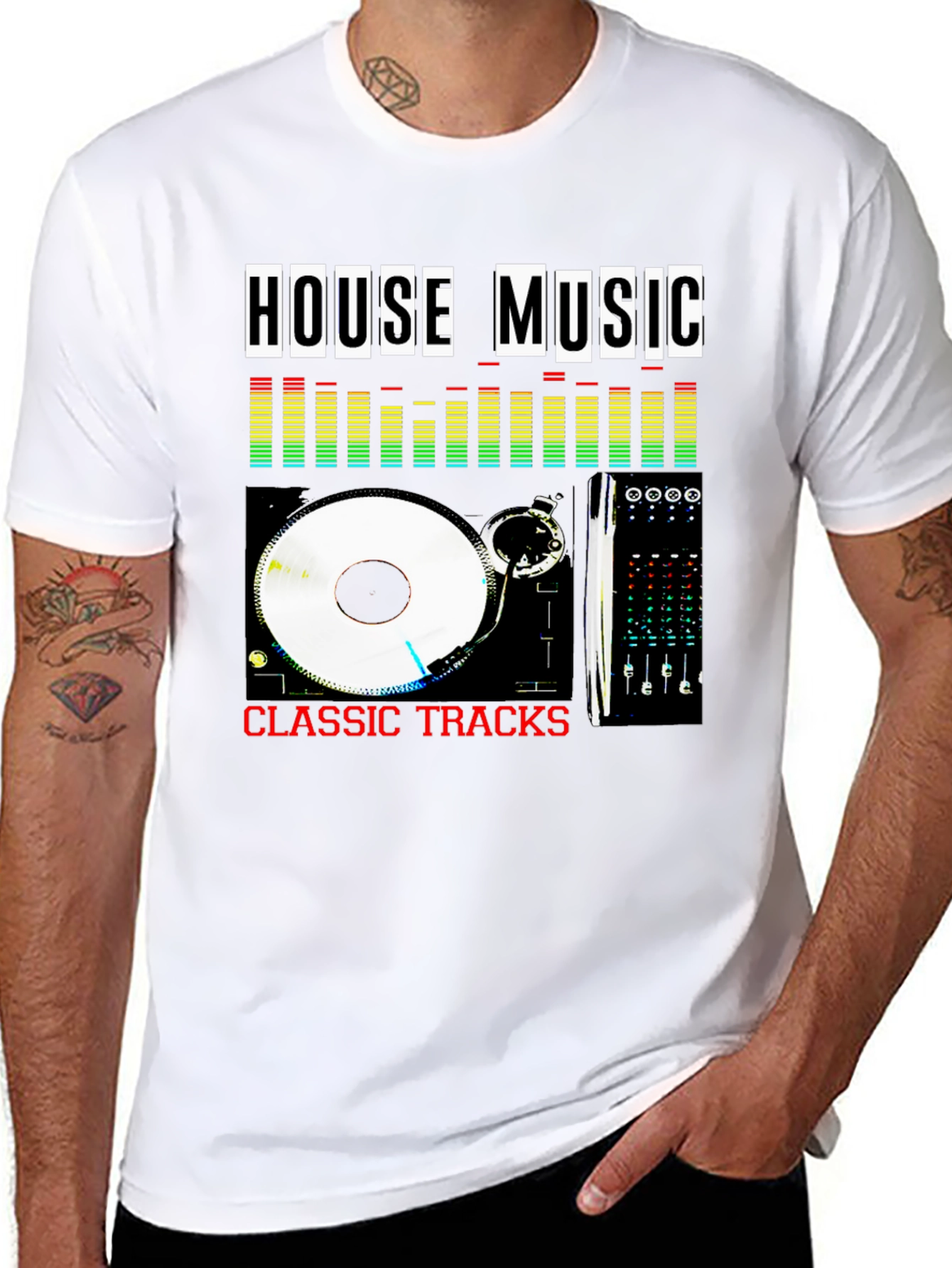 House Music Classic Tracks Black T-Shirt