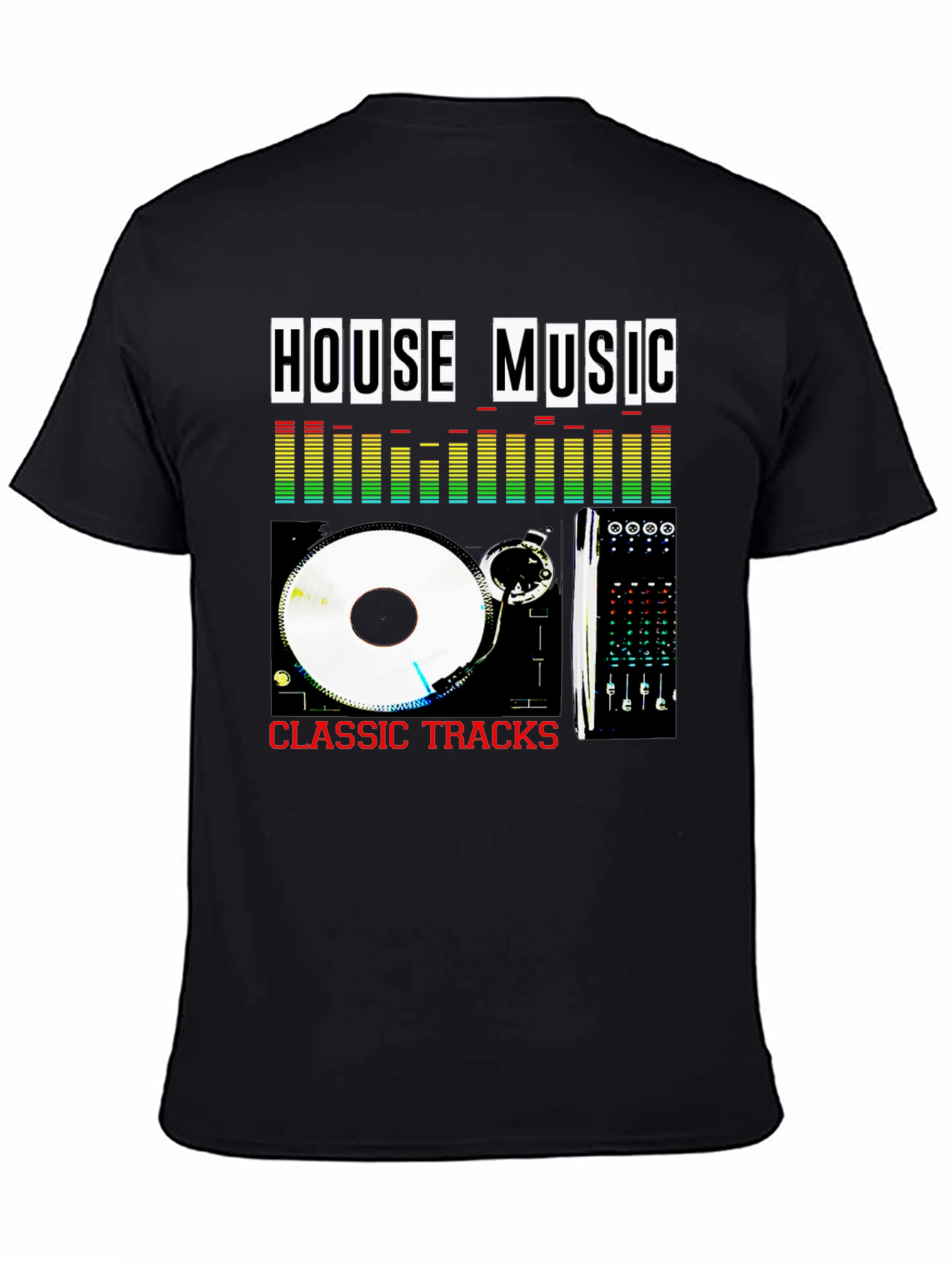 House Music Classic Tracks Black T-Shirt