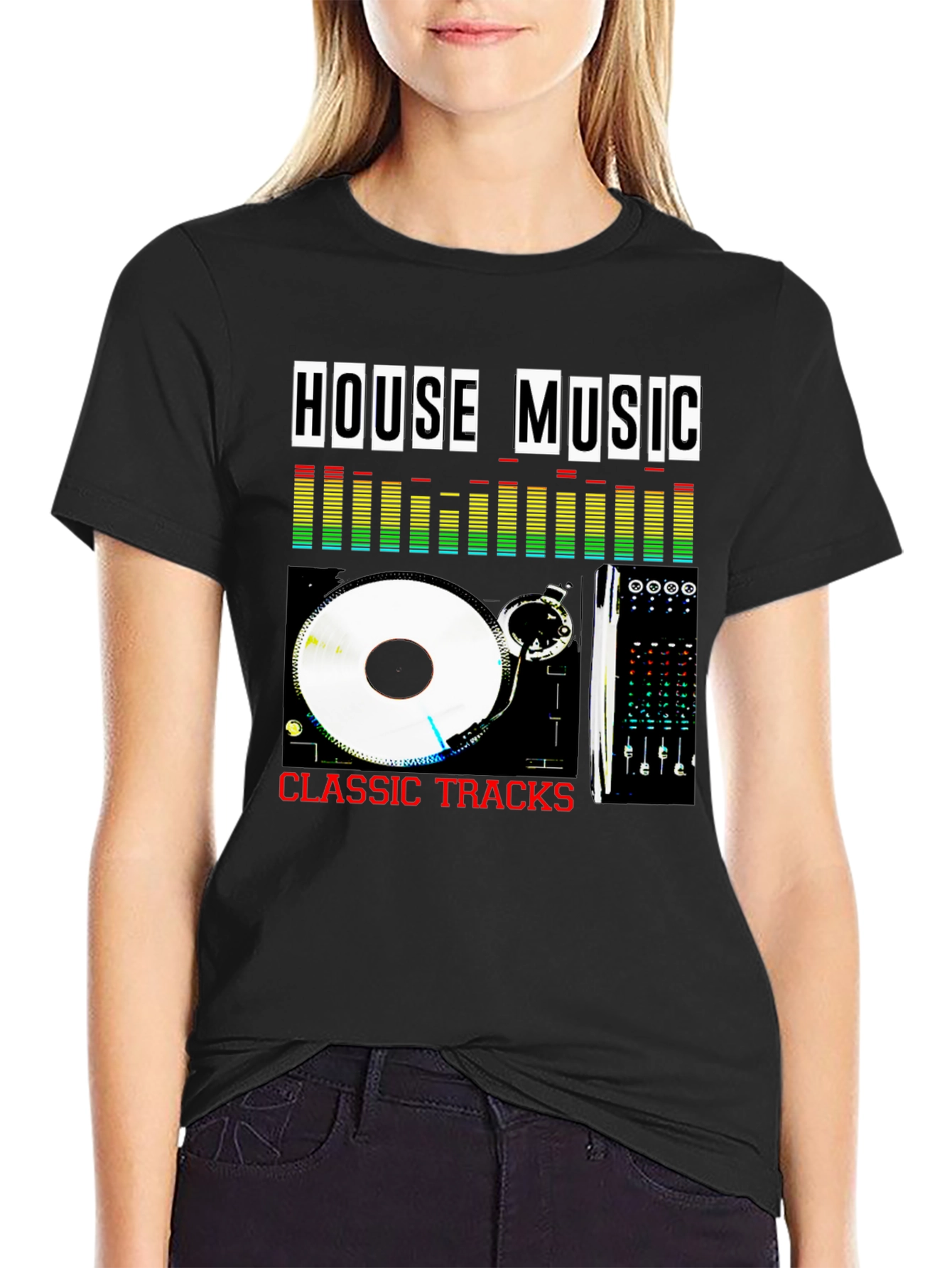 House Music Classic Tracks Black T-Shirt