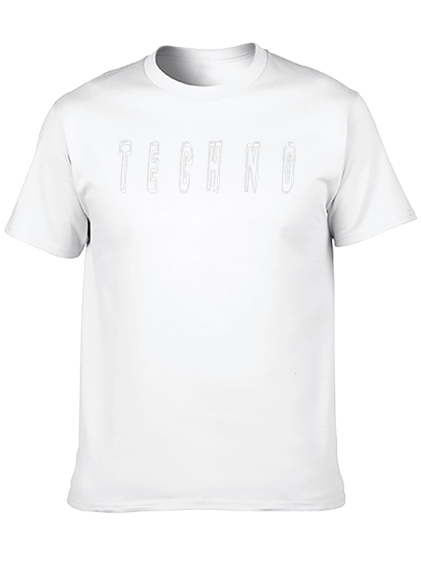 Techno Music Black Cotton Graphic Tee