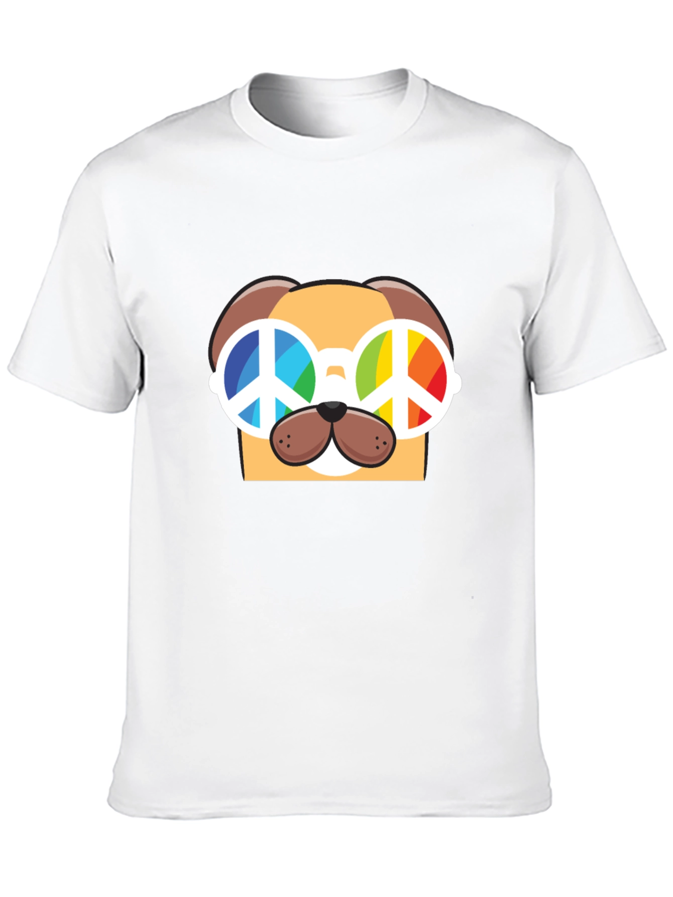 Peace Dog Graphic T-Shirt - Black