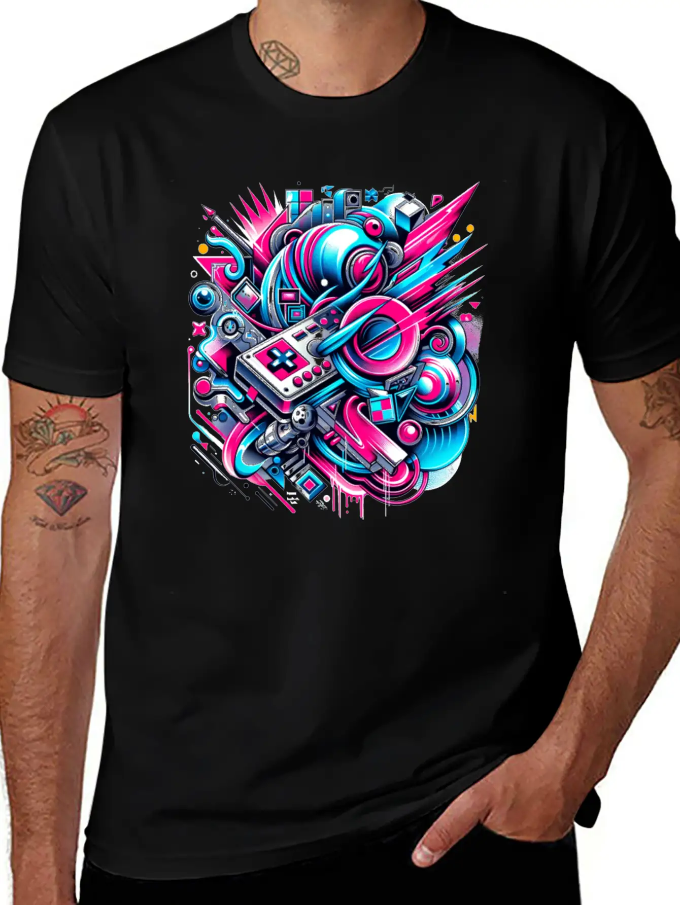 Neon Gamer's Paradise Unisex Casual T-Shirt – Clean Design For Daily Comfort
