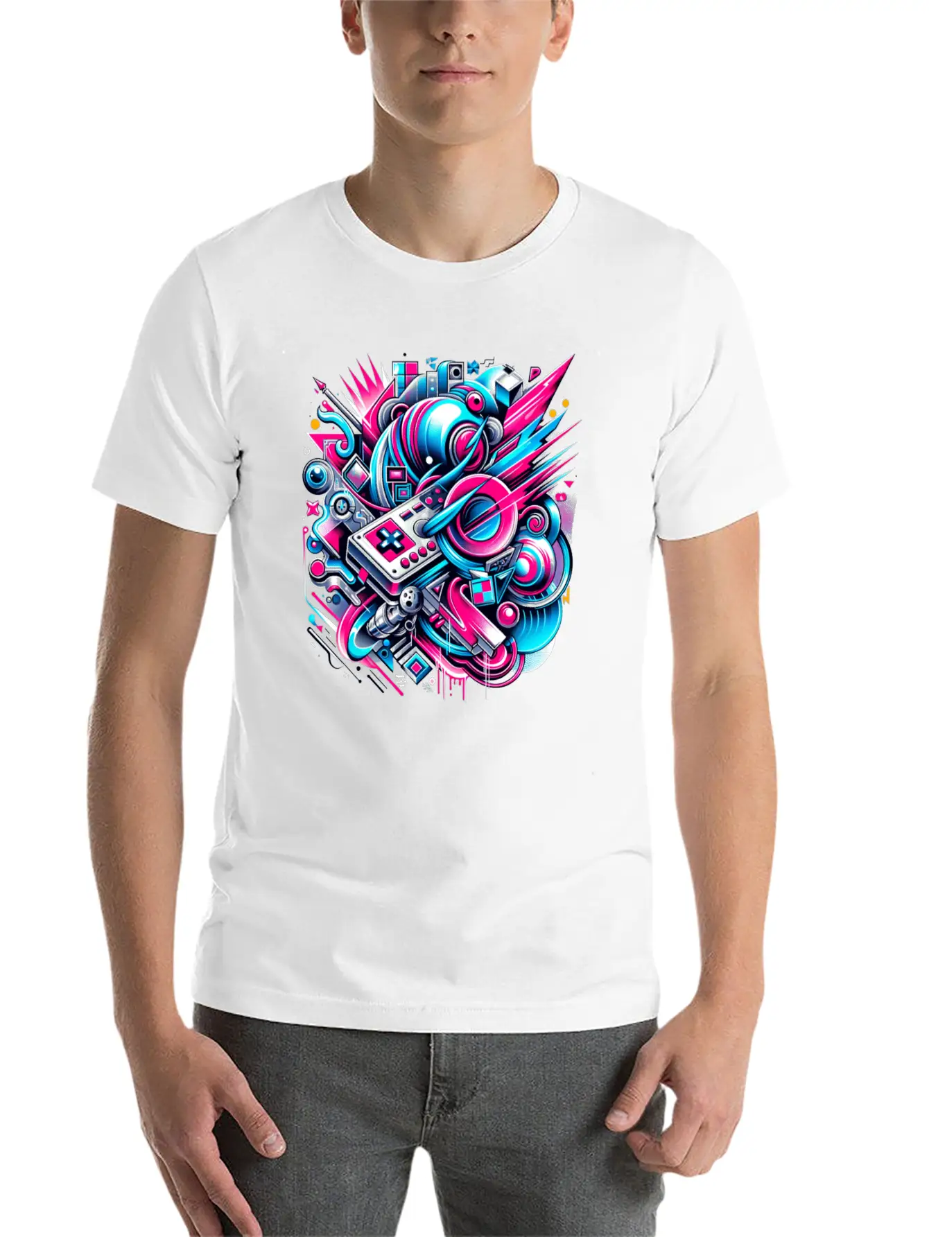 Neon Gamer's Paradise Unisex Casual T-Shirt – Clean Design For Daily Comfort