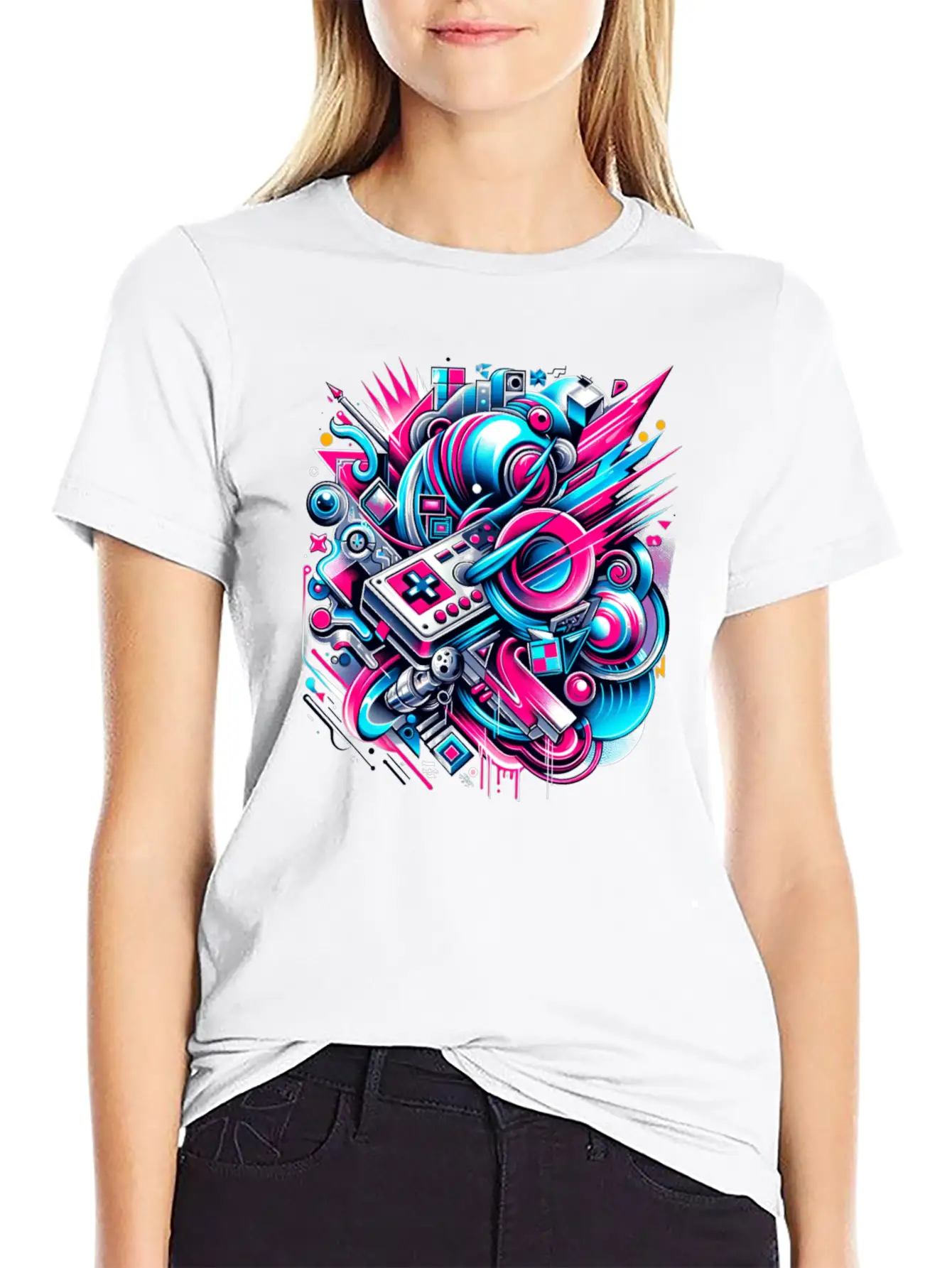 Neon Gamer's Paradise Unisex Casual T-Shirt – Clean Design For Daily Comfort