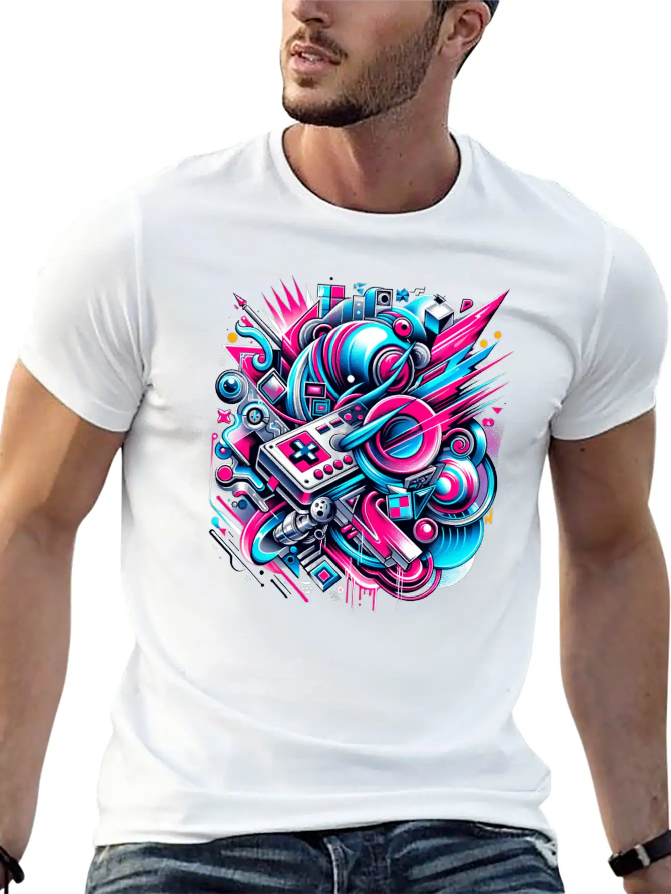 Neon Gamer's Paradise Unisex Casual T-Shirt – Clean Design For Daily Comfort