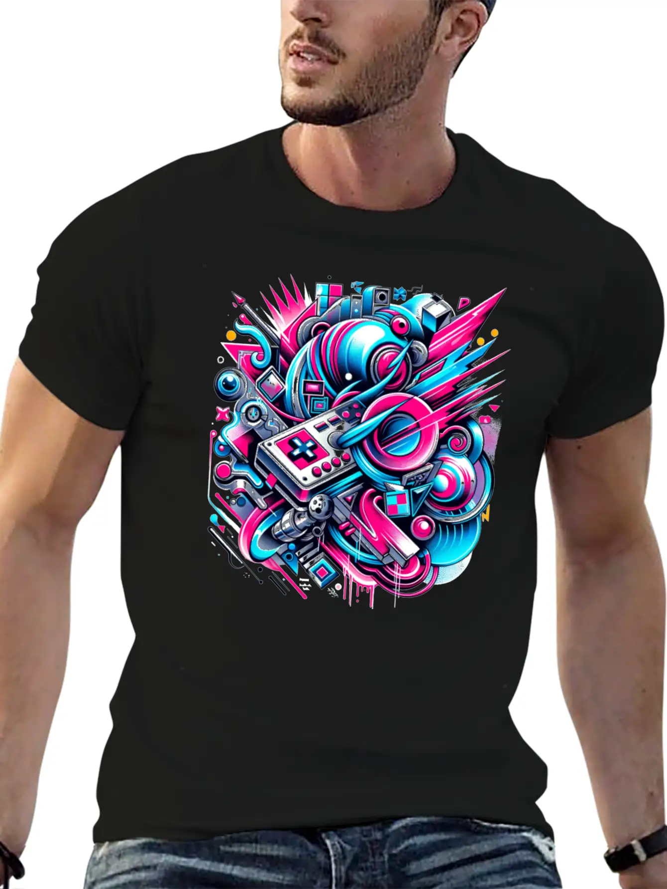 Neon Gamer's Paradise Unisex Casual T-Shirt – Clean Design For Daily Comfort
