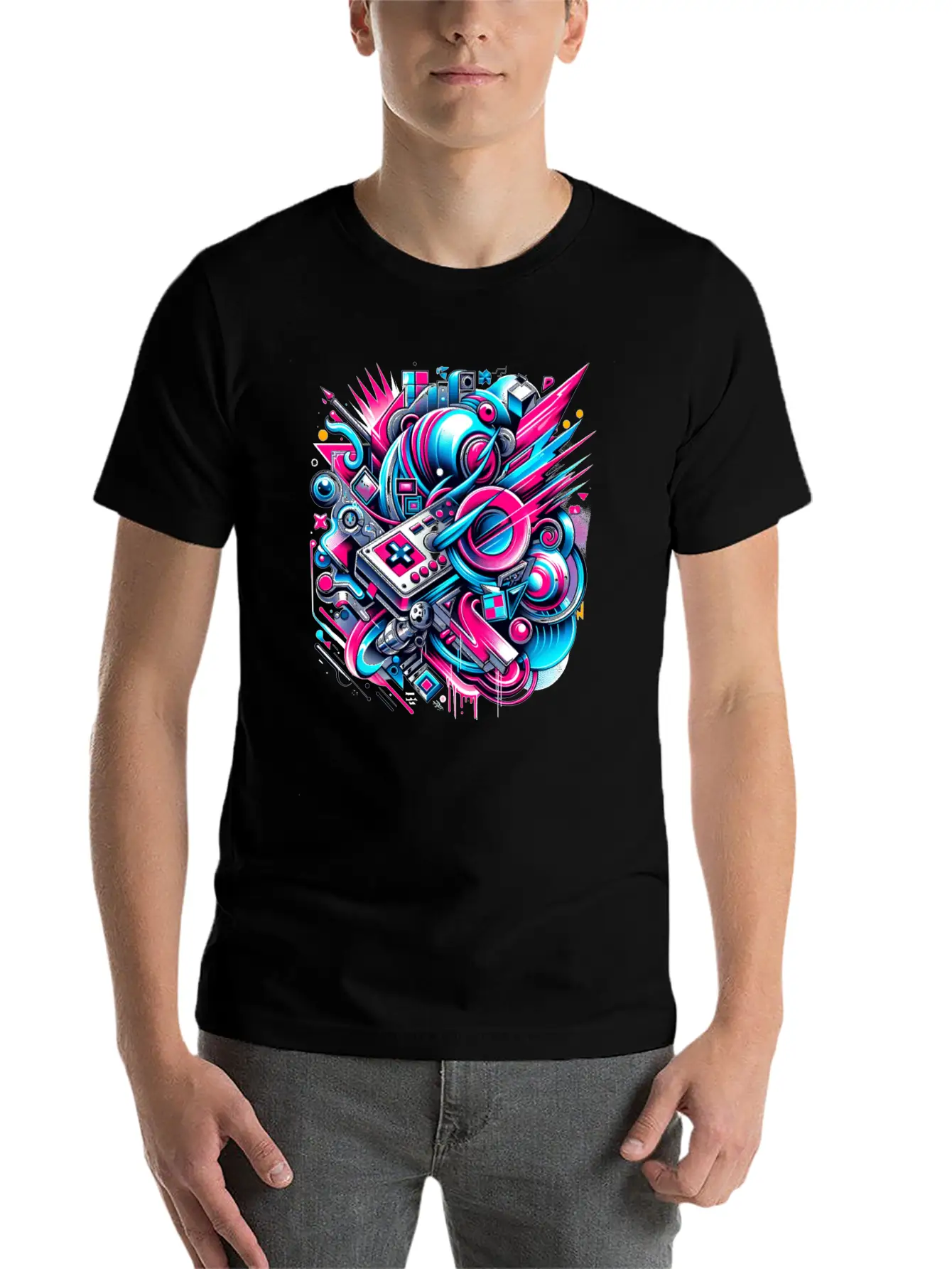 Neon Gamer's Paradise Unisex Casual T-Shirt – Clean Design For Daily Comfort