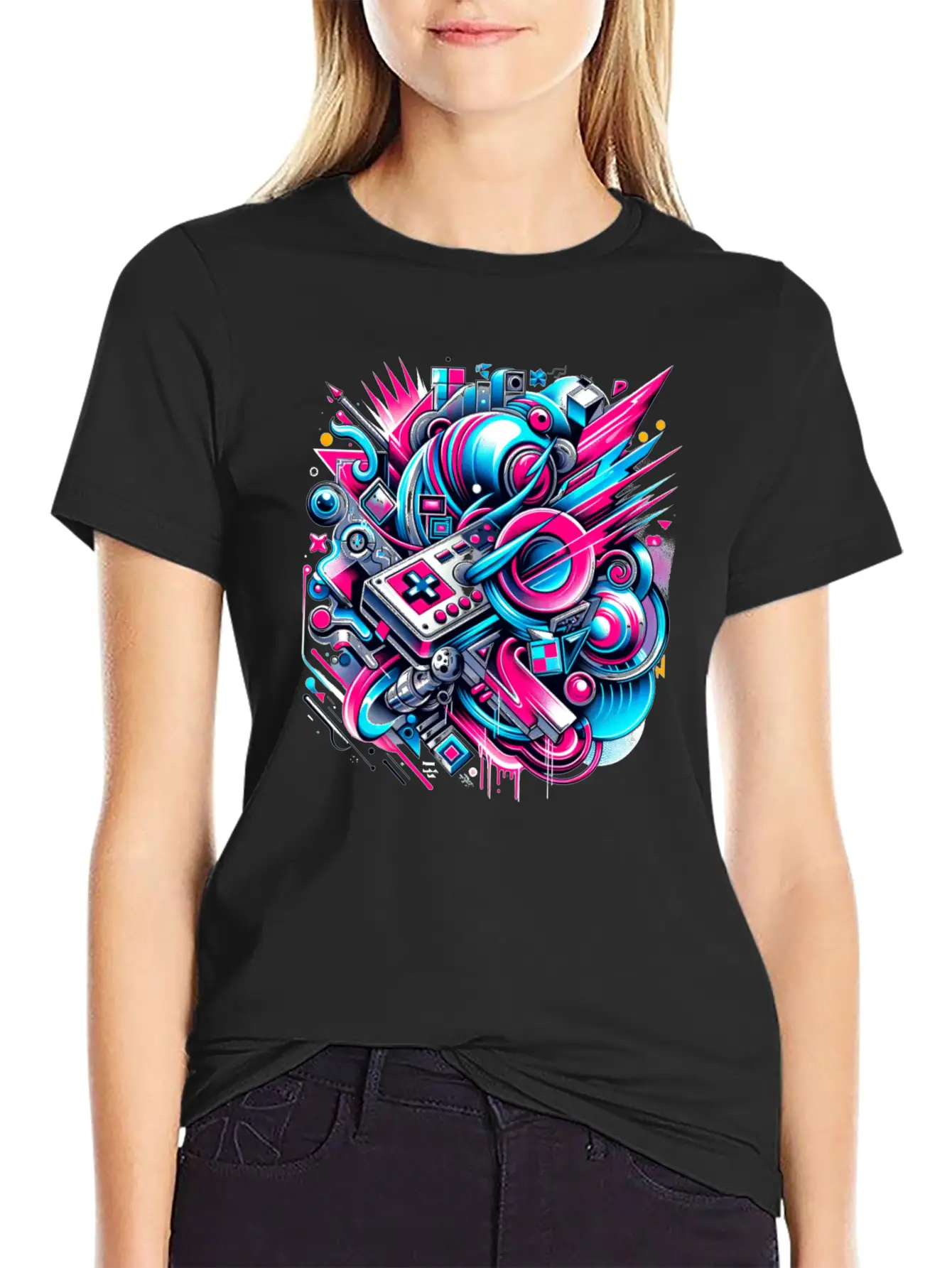 Neon Gamer's Paradise Unisex Casual T-Shirt – Clean Design For Daily Comfort
