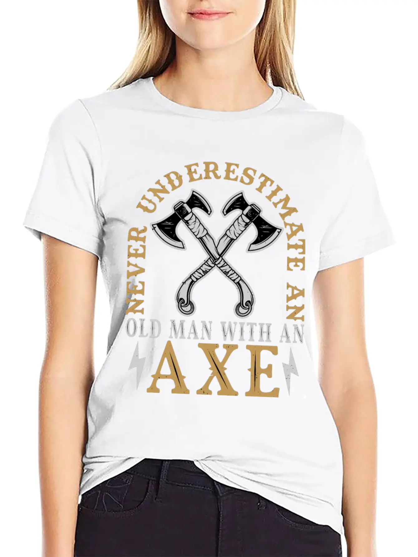 Never Underestimate An Old Man With An Axe Unisex Casual T-Shirt – Clean Design For Daily Comfort