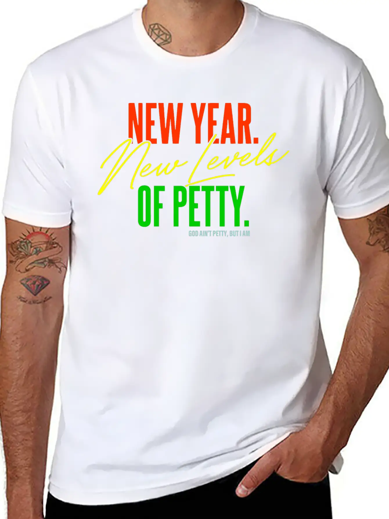 New Year. New Levels Of Petty. God Ain't Petty Unisex Casual T-Shirt – Clean Design For Daily Comfort
