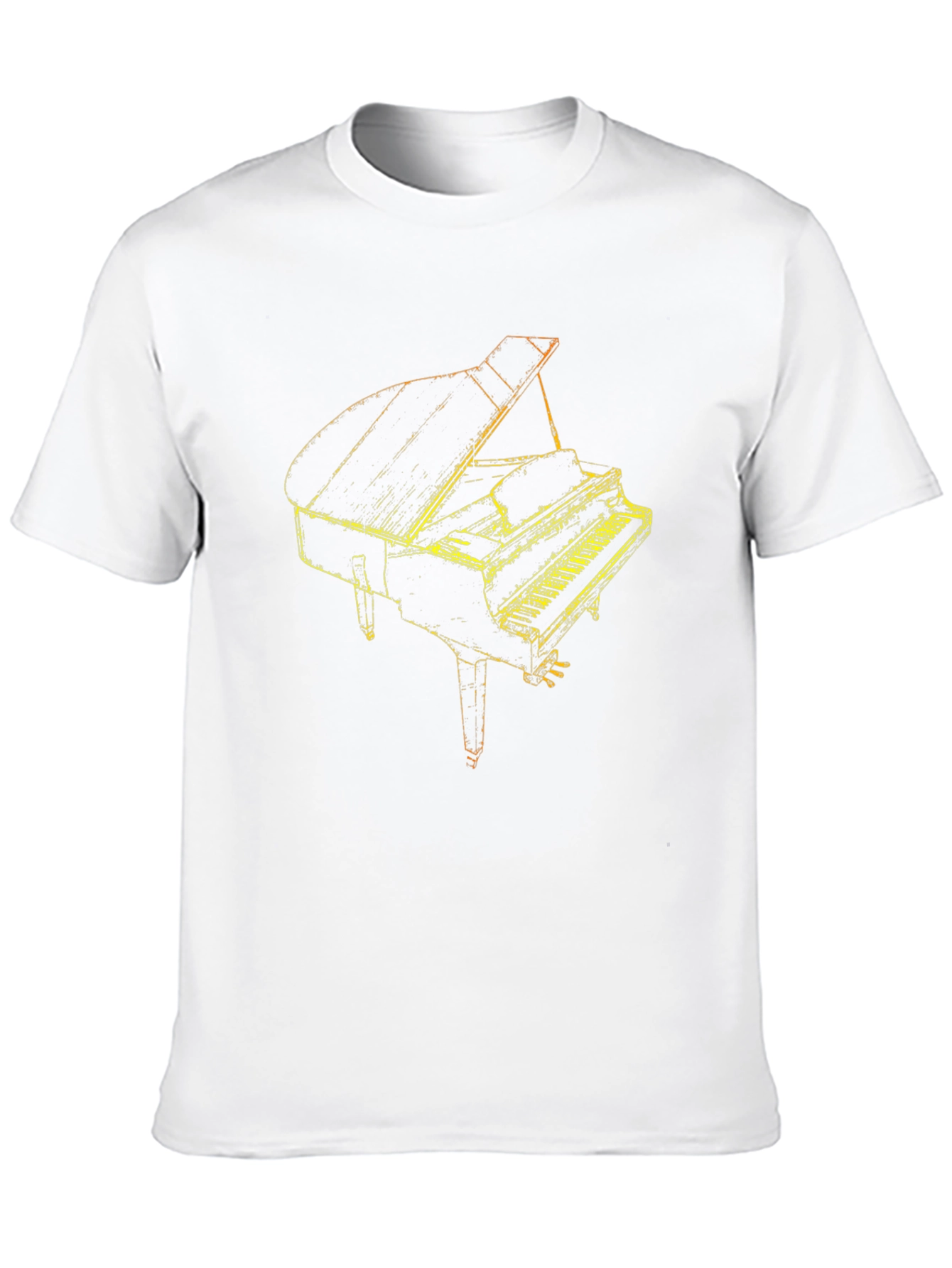 Piano Graphic Tee - Classic Musical Style