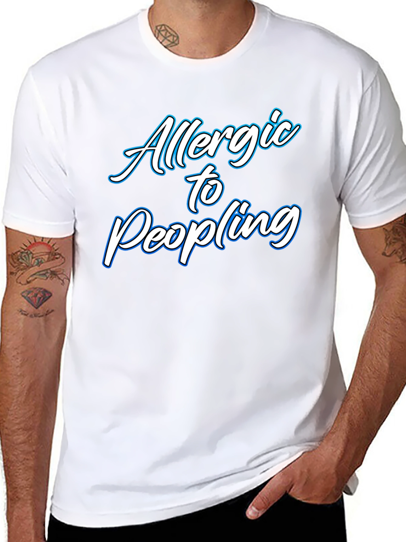 Allergic to People Black T-Shirt