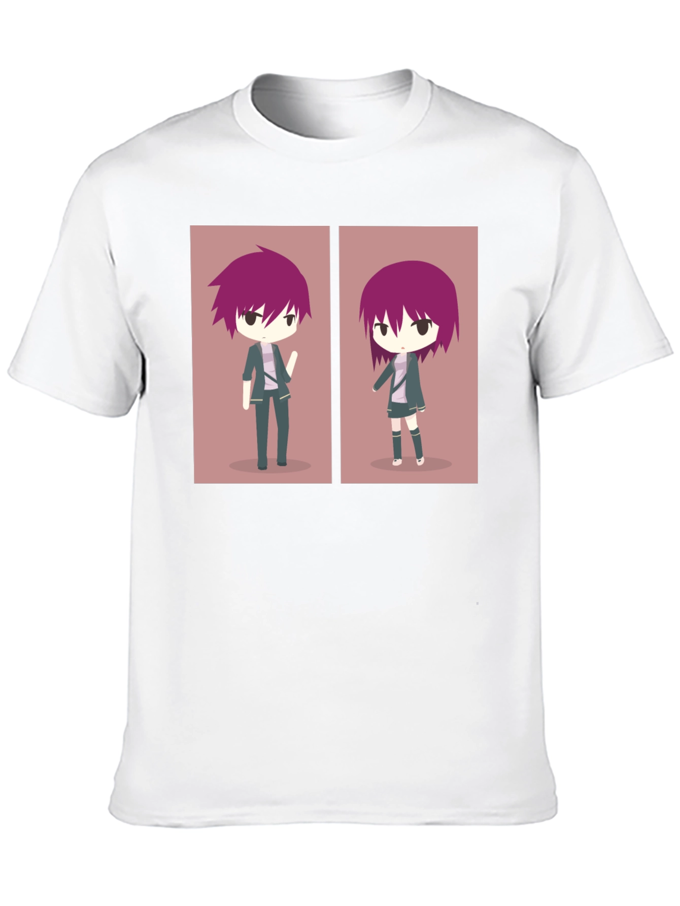 Anime Character Graphic Print Black T-Shirt