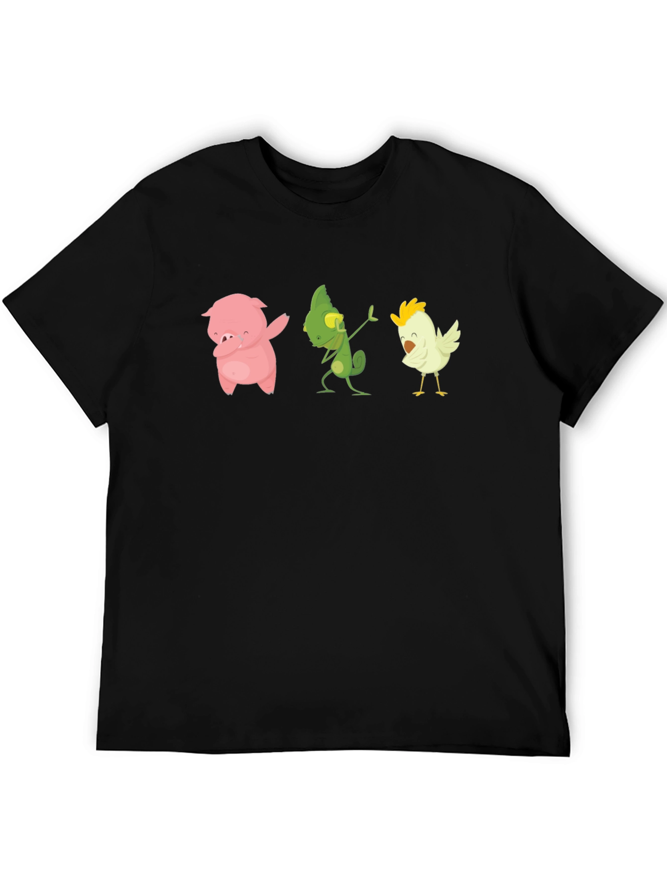 Dabbing Animal T-Shirt: Pig Lizard Chicken