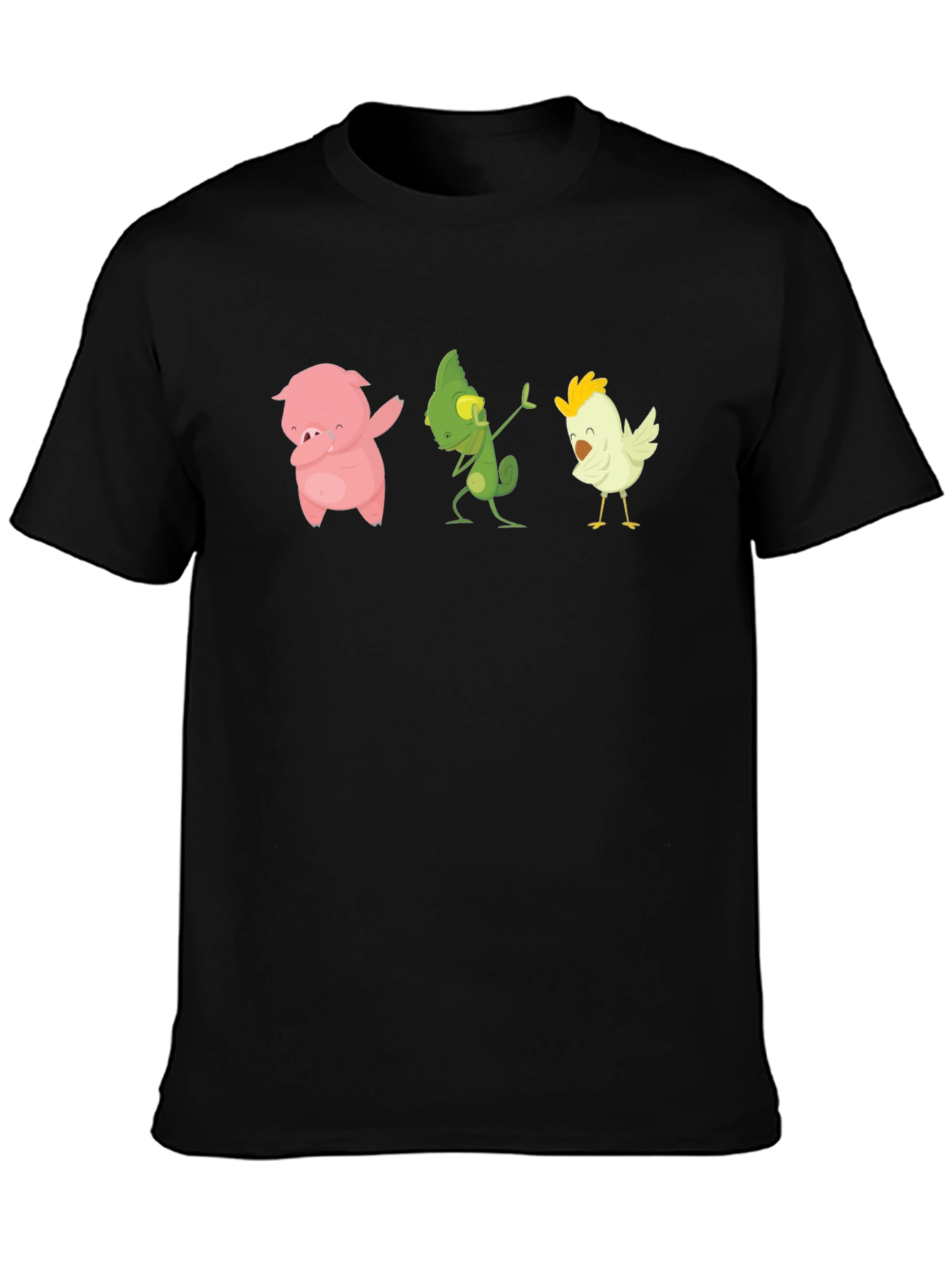 Dabbing Animal T-Shirt: Pig Lizard Chicken
