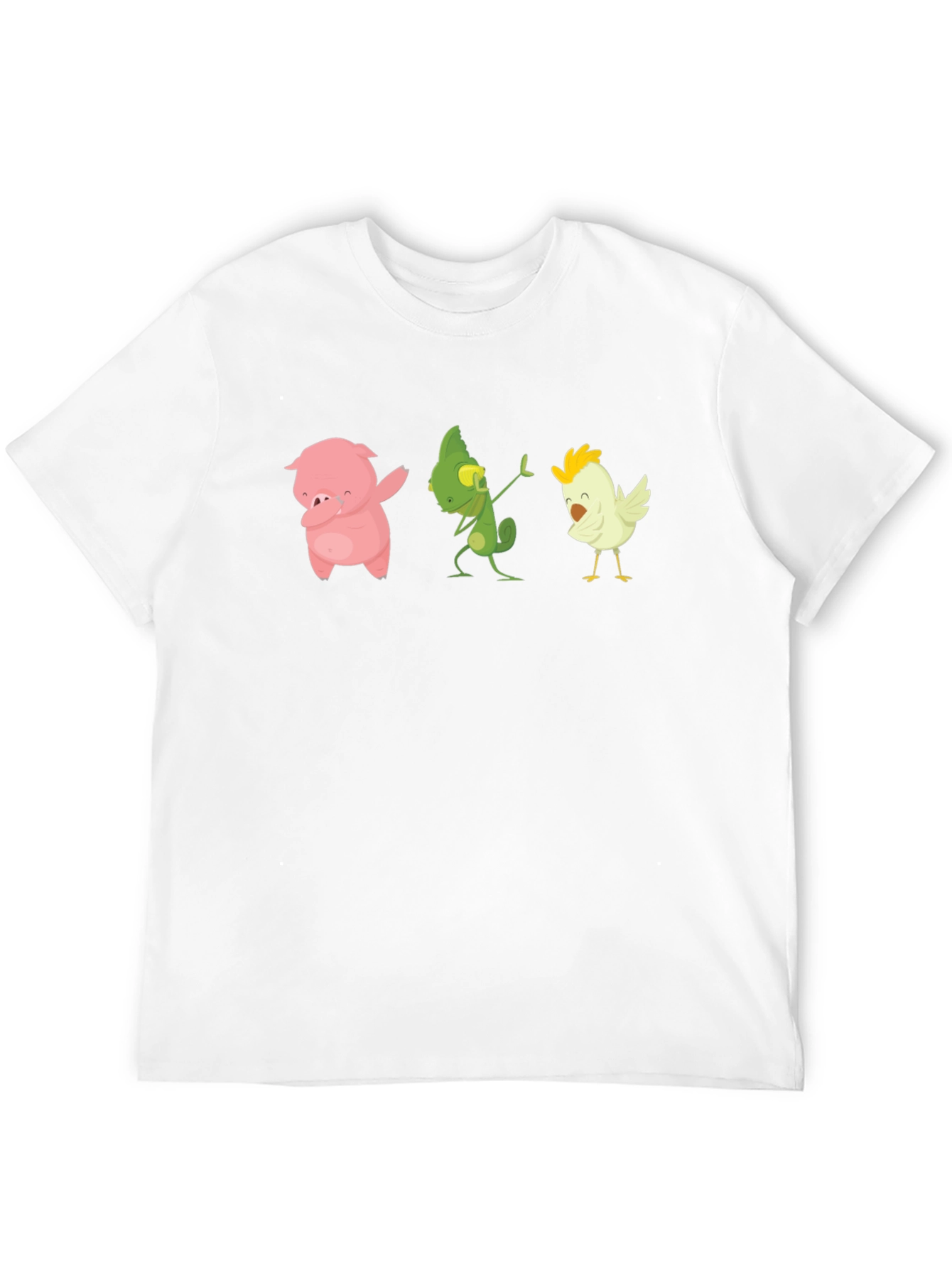 Dabbing Animal T-Shirt: Pig Lizard Chicken