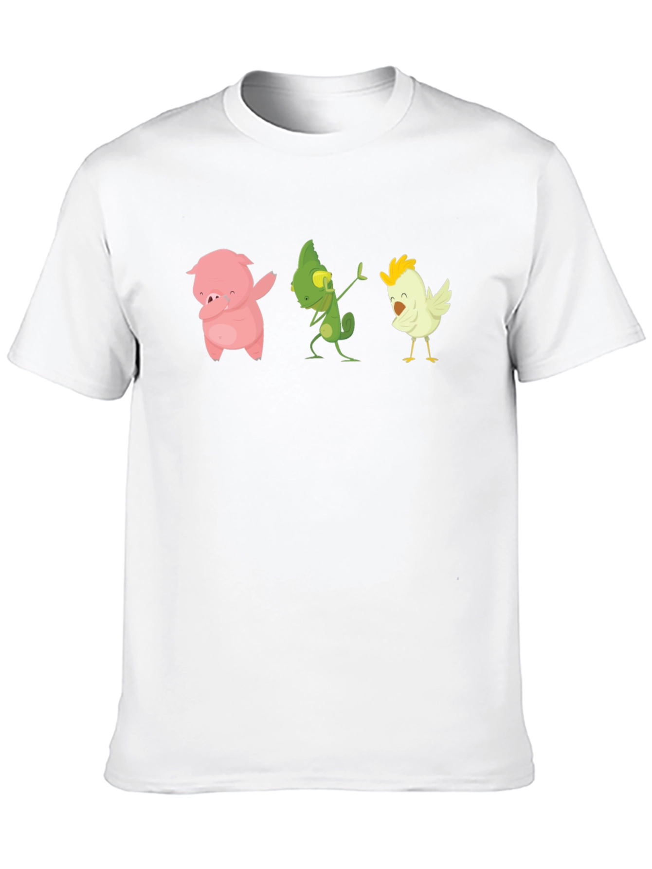 Dabbing Animal T-Shirt: Pig Lizard Chicken