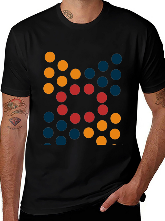 Modern Geometric Dot Pattern T-Shirt