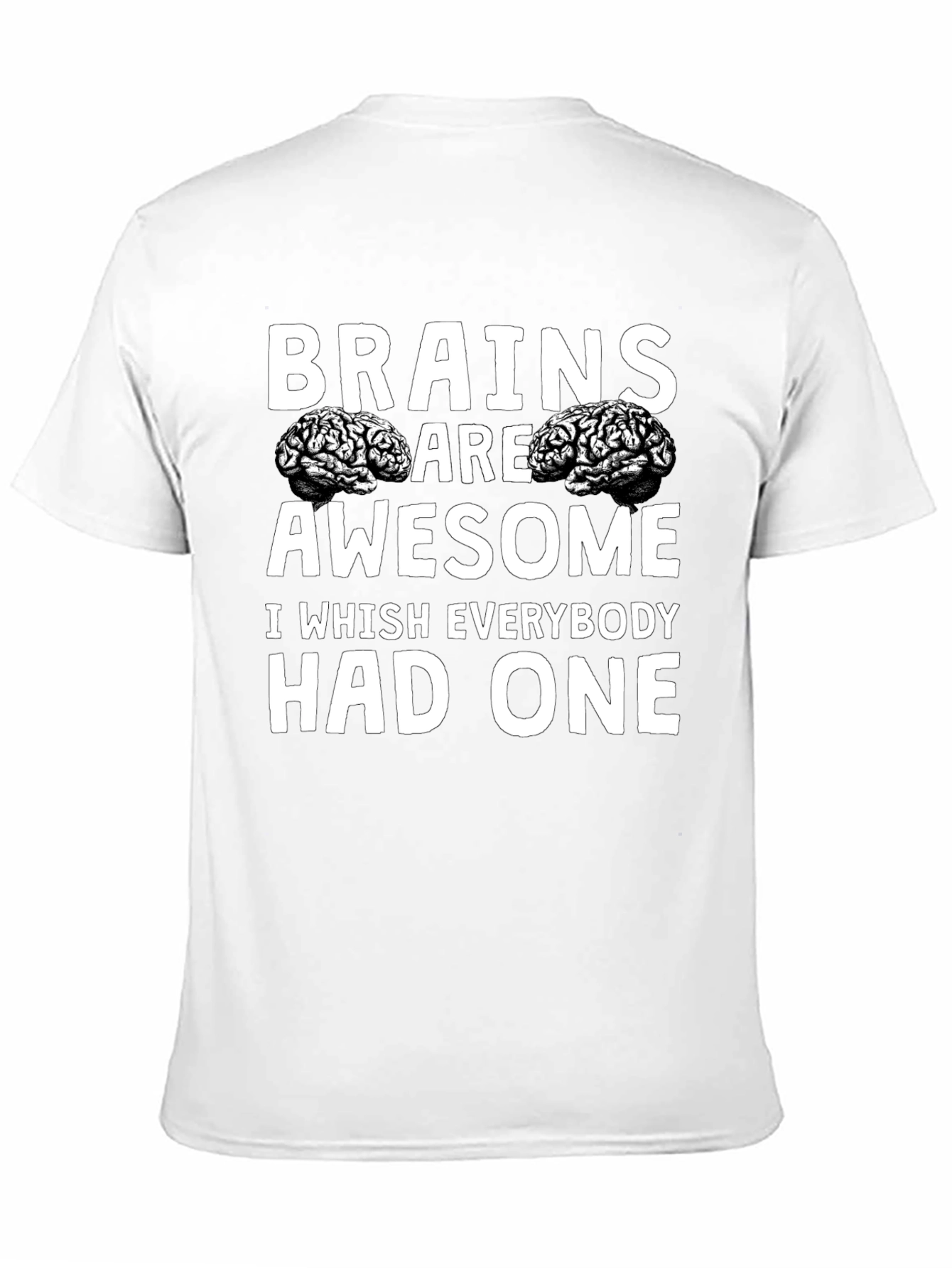 Brains Are Awesome Graphic Tee - Unisex Black T-Shirt