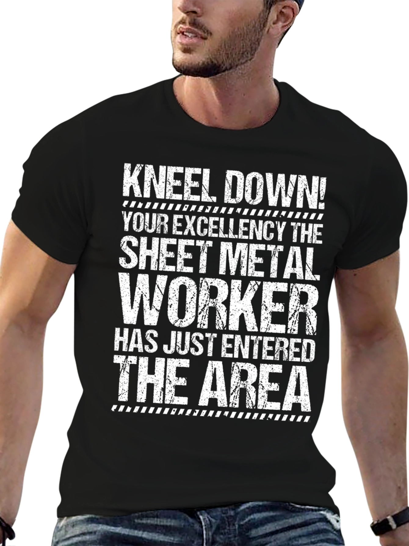 Kneel Down Sheet Metal Worker T-Shirt