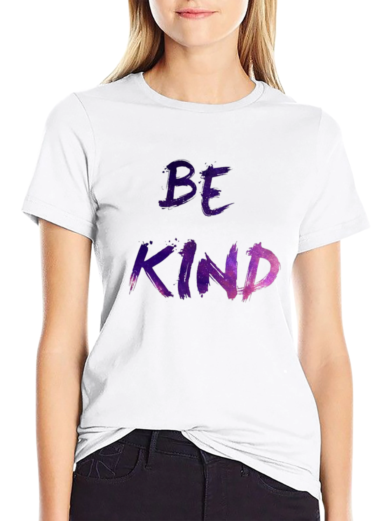 Be Kind Galaxy Design Graphic T-Shirt