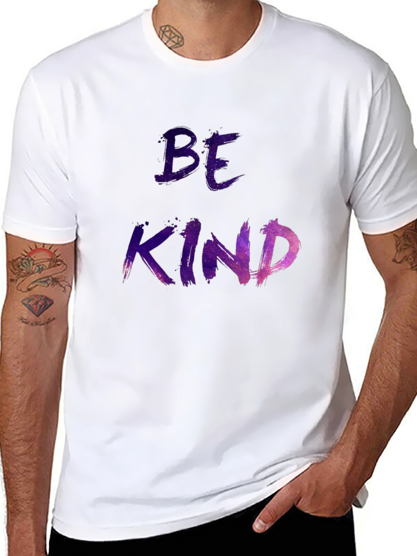 Be Kind Galaxy Design Graphic T-Shirt