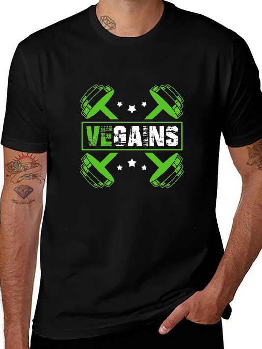 Vegan Gains T-Shirt - Fitness & Vegan Lifestyle Tee