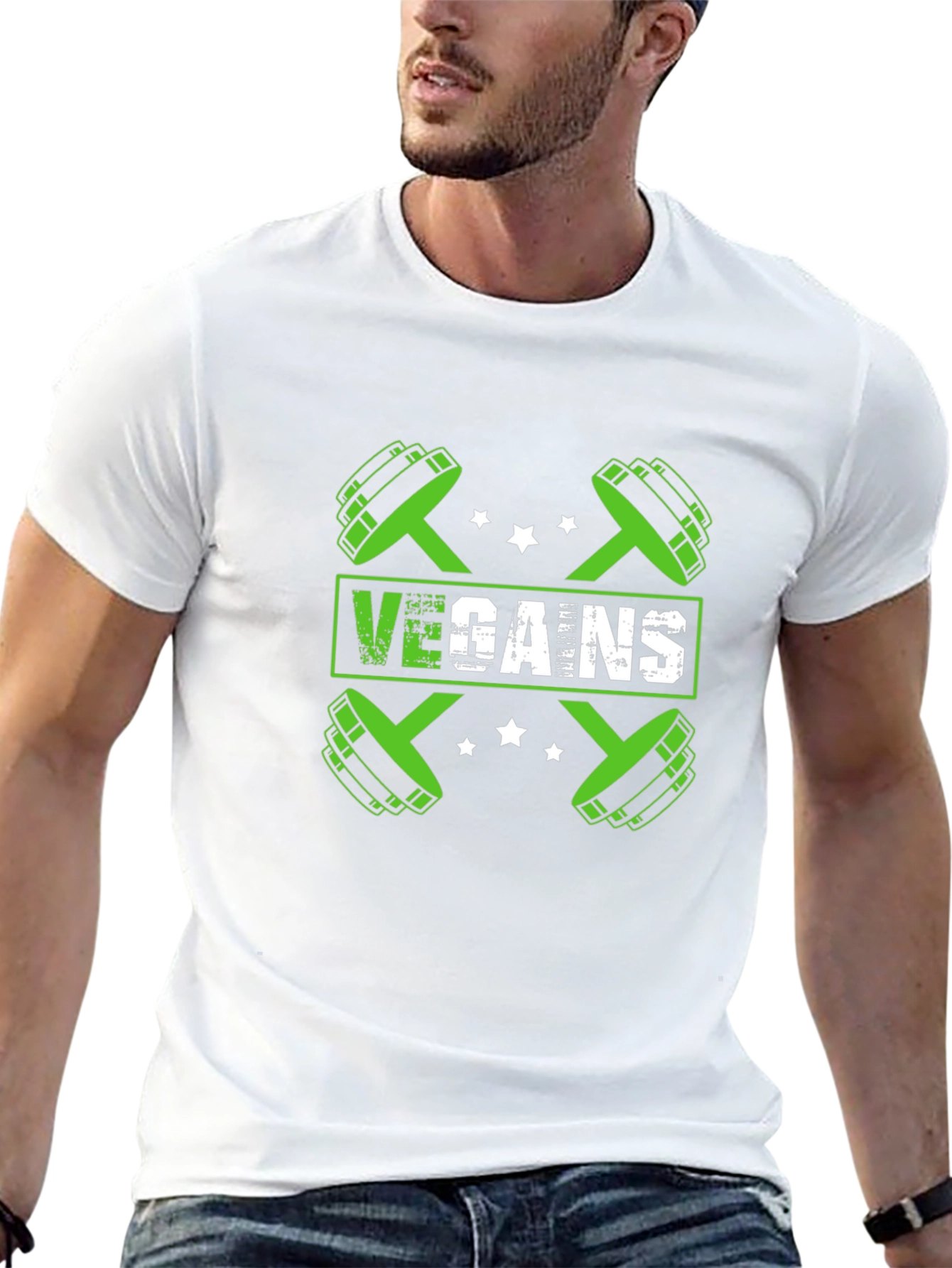 Vegan Gains T-Shirt - Fitness & Vegan Lifestyle Tee