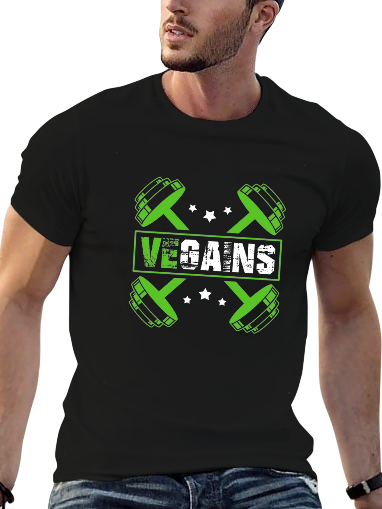 Vegan Gains T-Shirt - Fitness & Vegan Lifestyle Tee