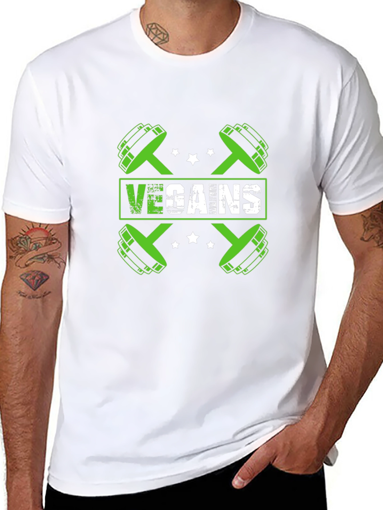 Vegan Gains T-Shirt - Fitness & Vegan Lifestyle Tee